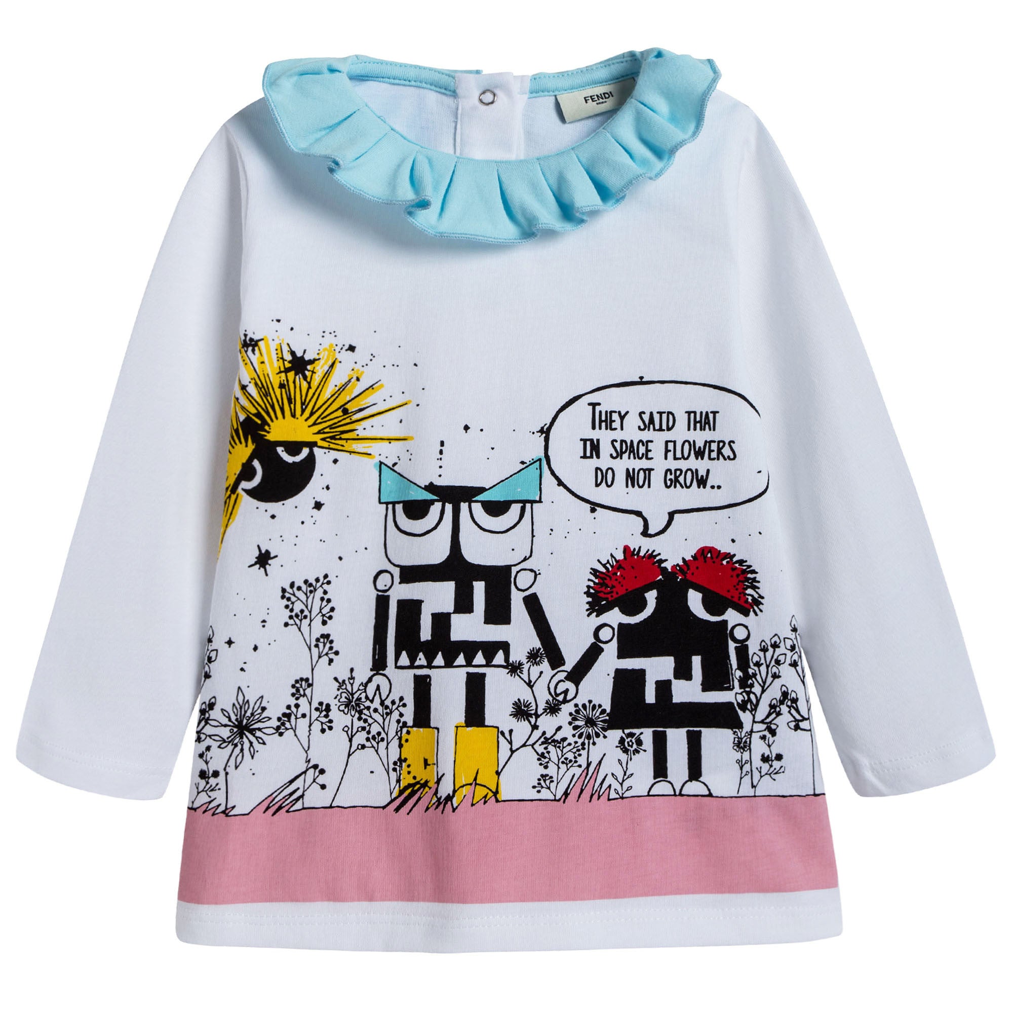 Baby Girls White Cotton Blouse