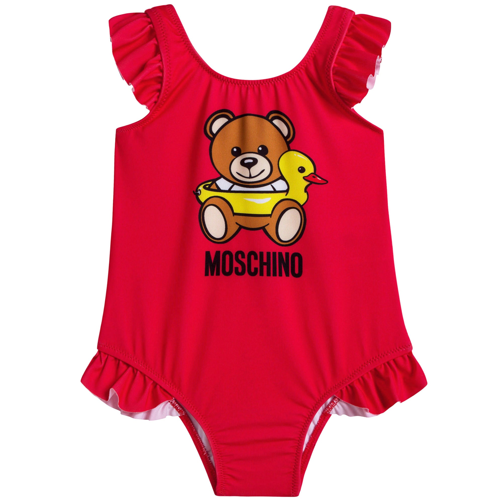 Baby Girls Red Teddy Swimsuit