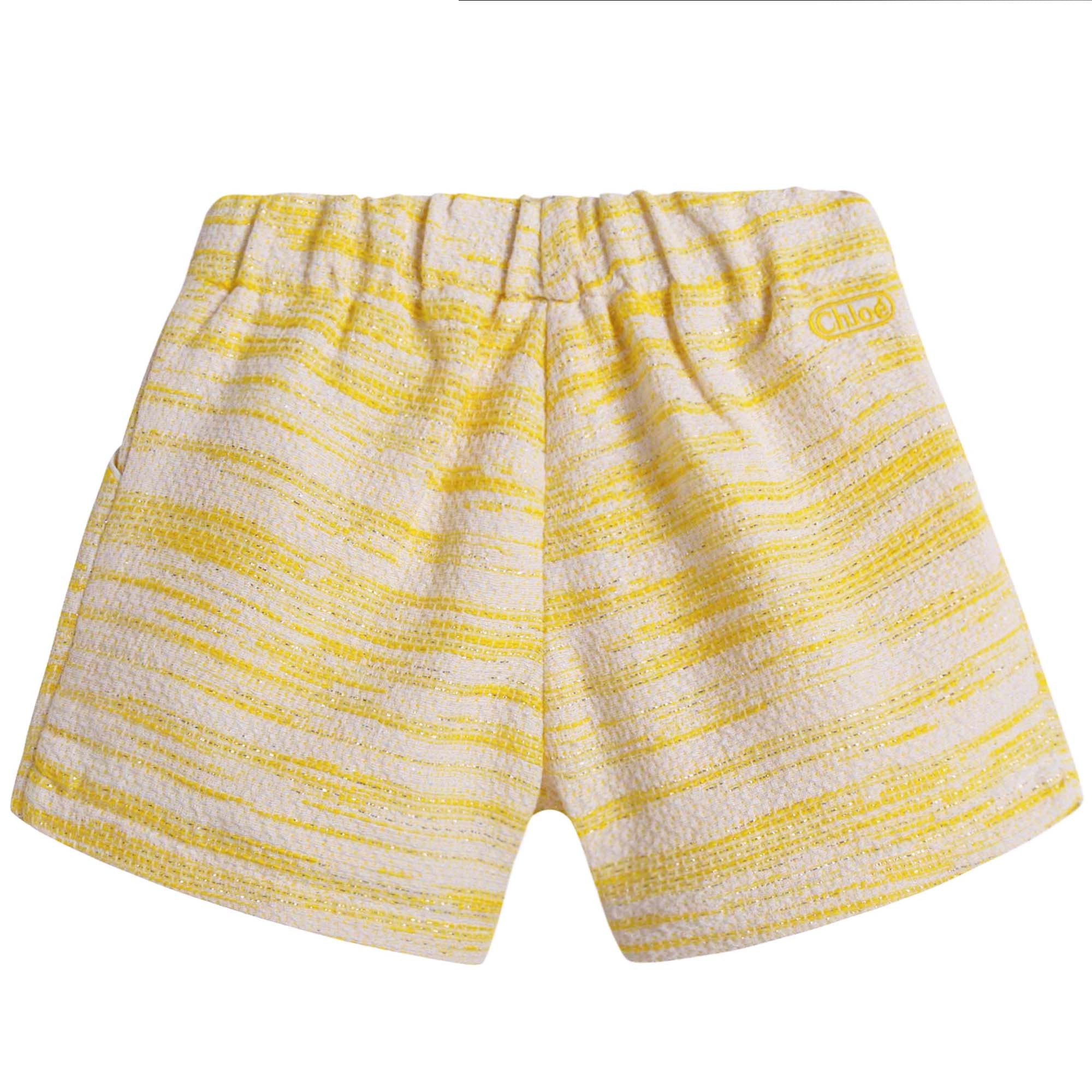 Baby Girls Yellow Shorts