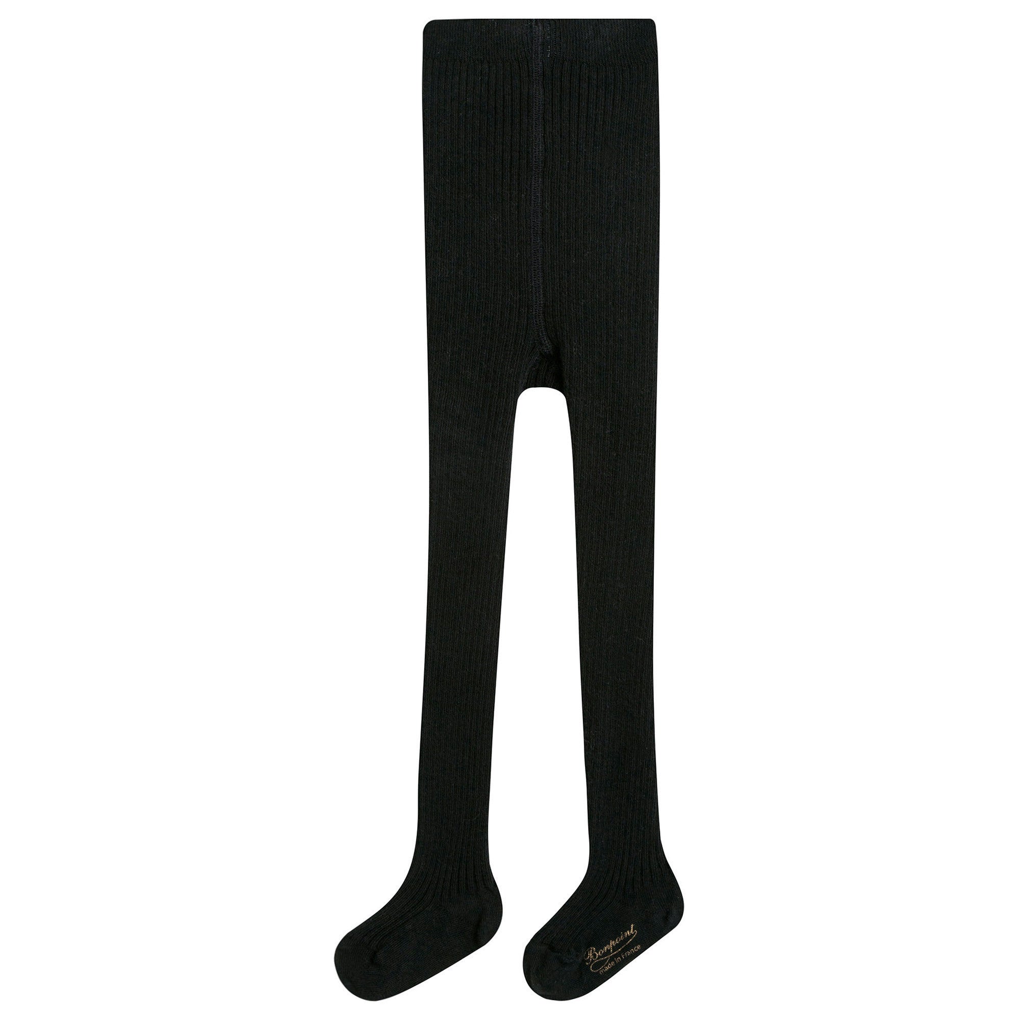 Baby Girls Black Cotton Tights - CÉMAROSE | Children's Fashion Store - 1