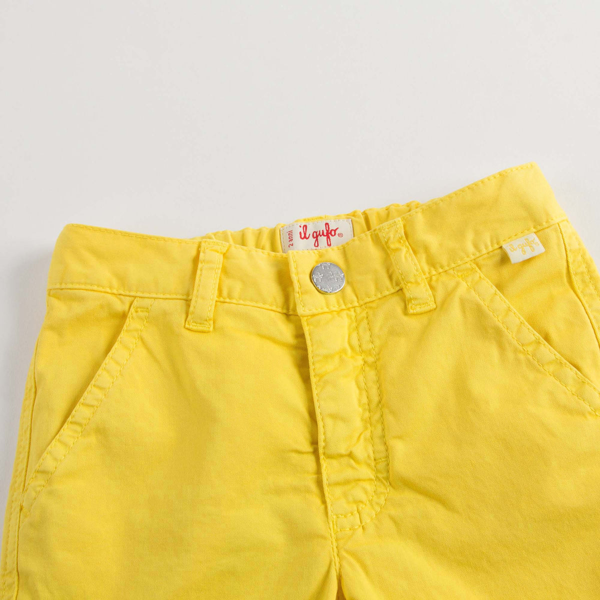 Short en coton jaune pour garçon
