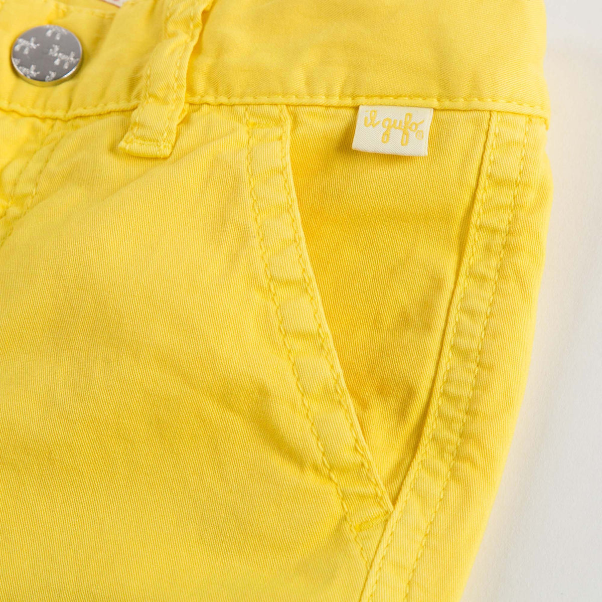 Short en coton jaune pour garçon