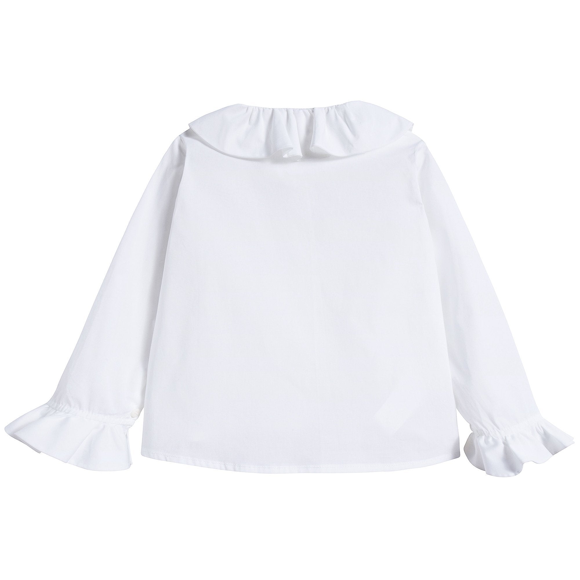 Girls White Cotton Shirt