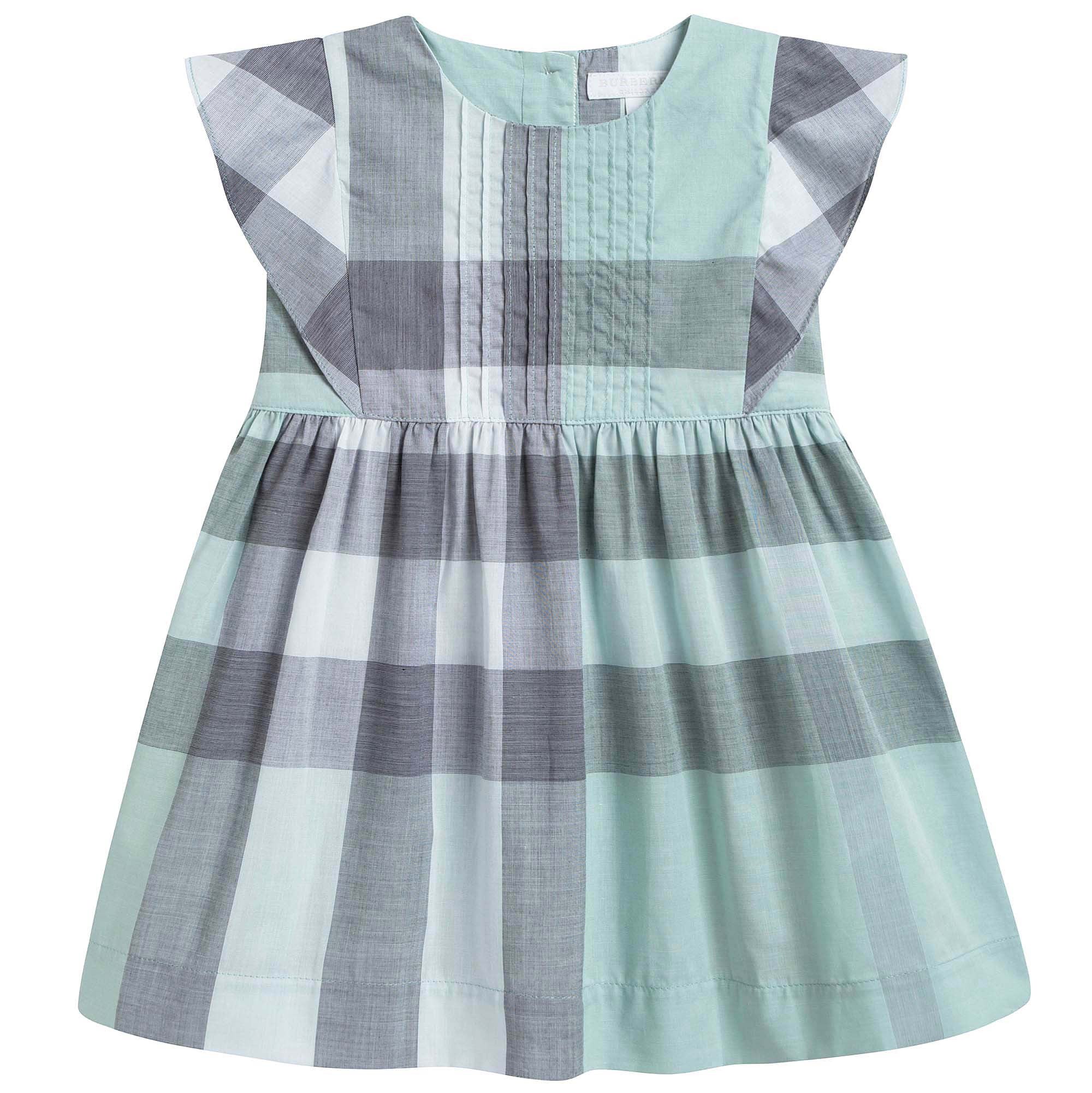 Baby Girl Green Check Dress
