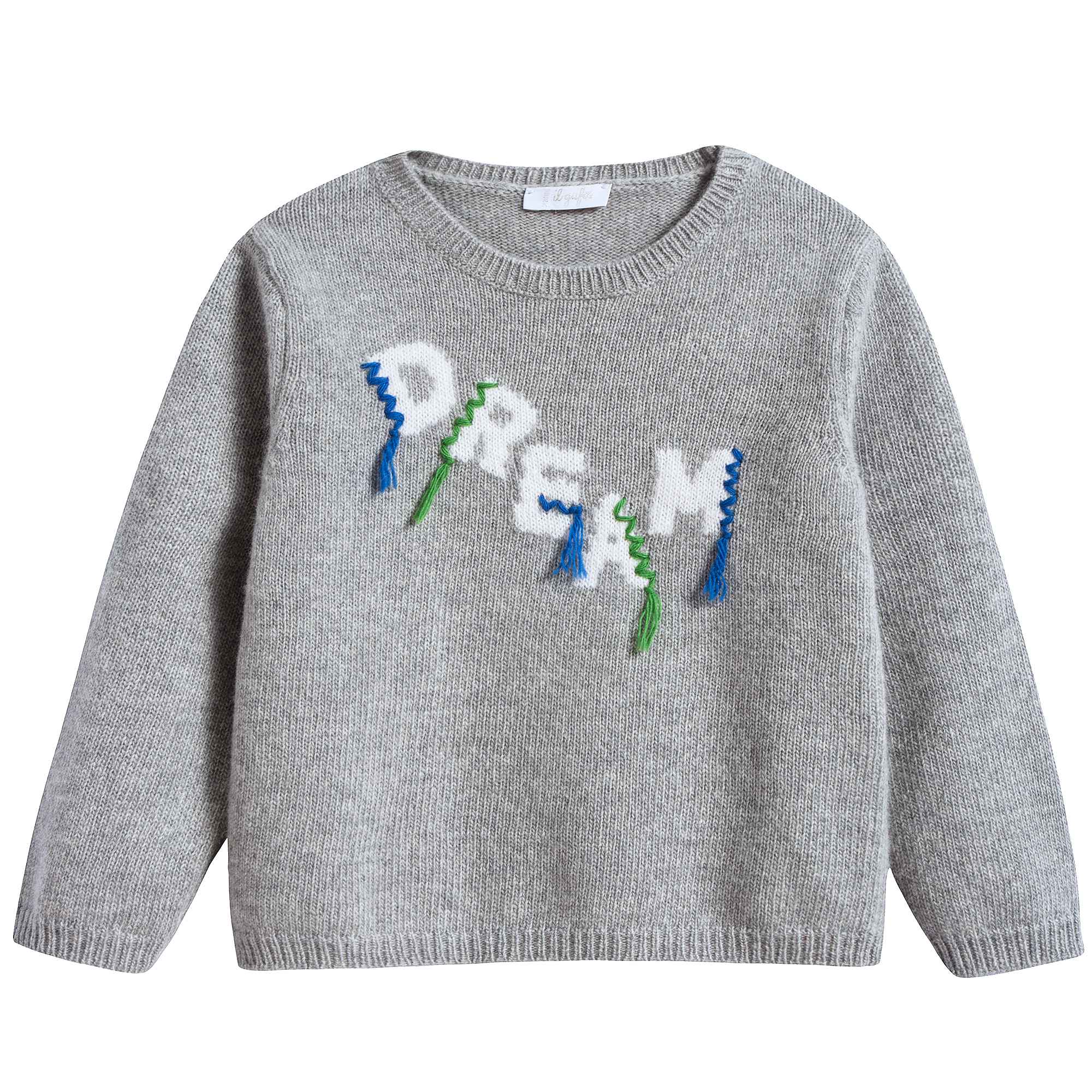 Girls Grey Wool Sweater