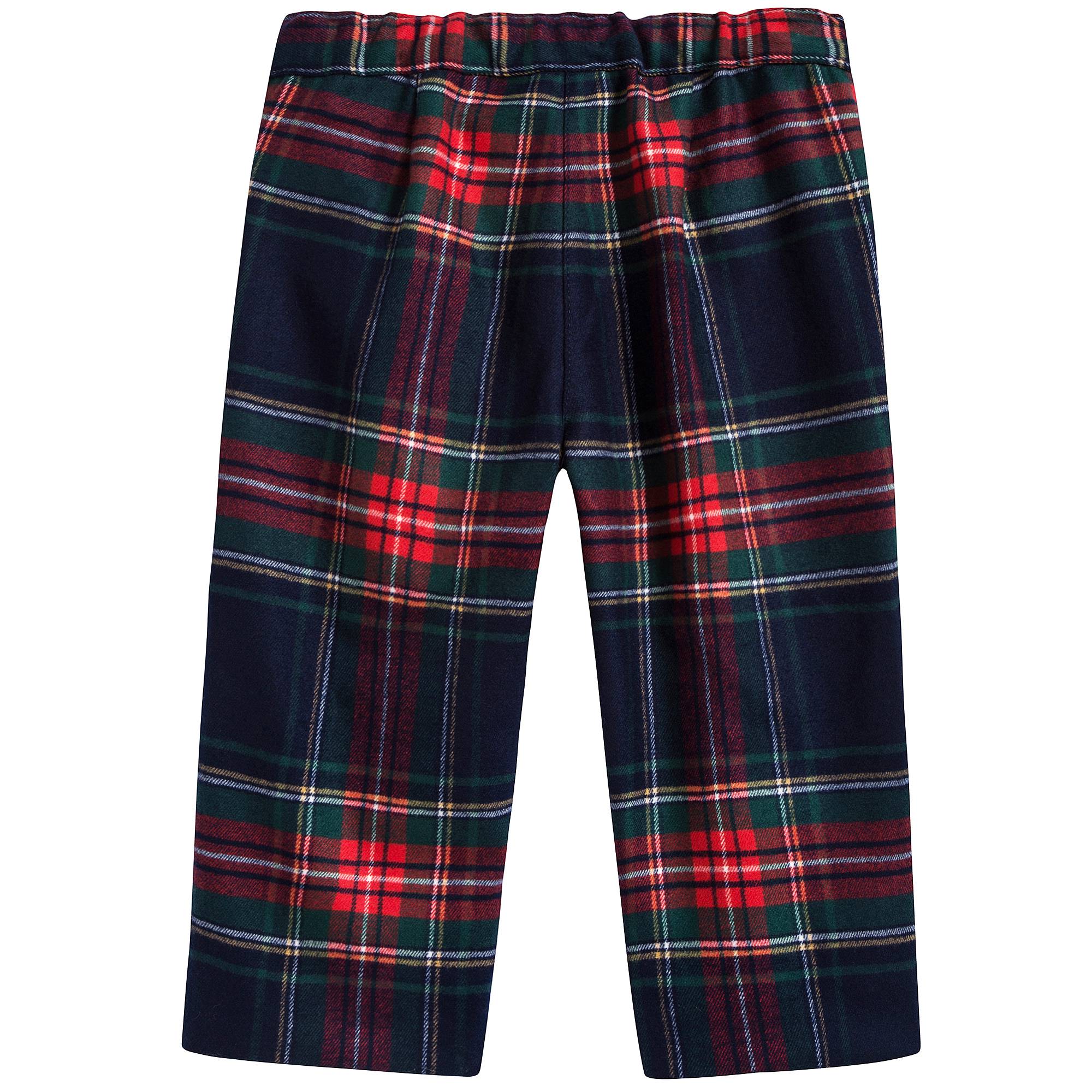 Girls Night Blue Check Trousers