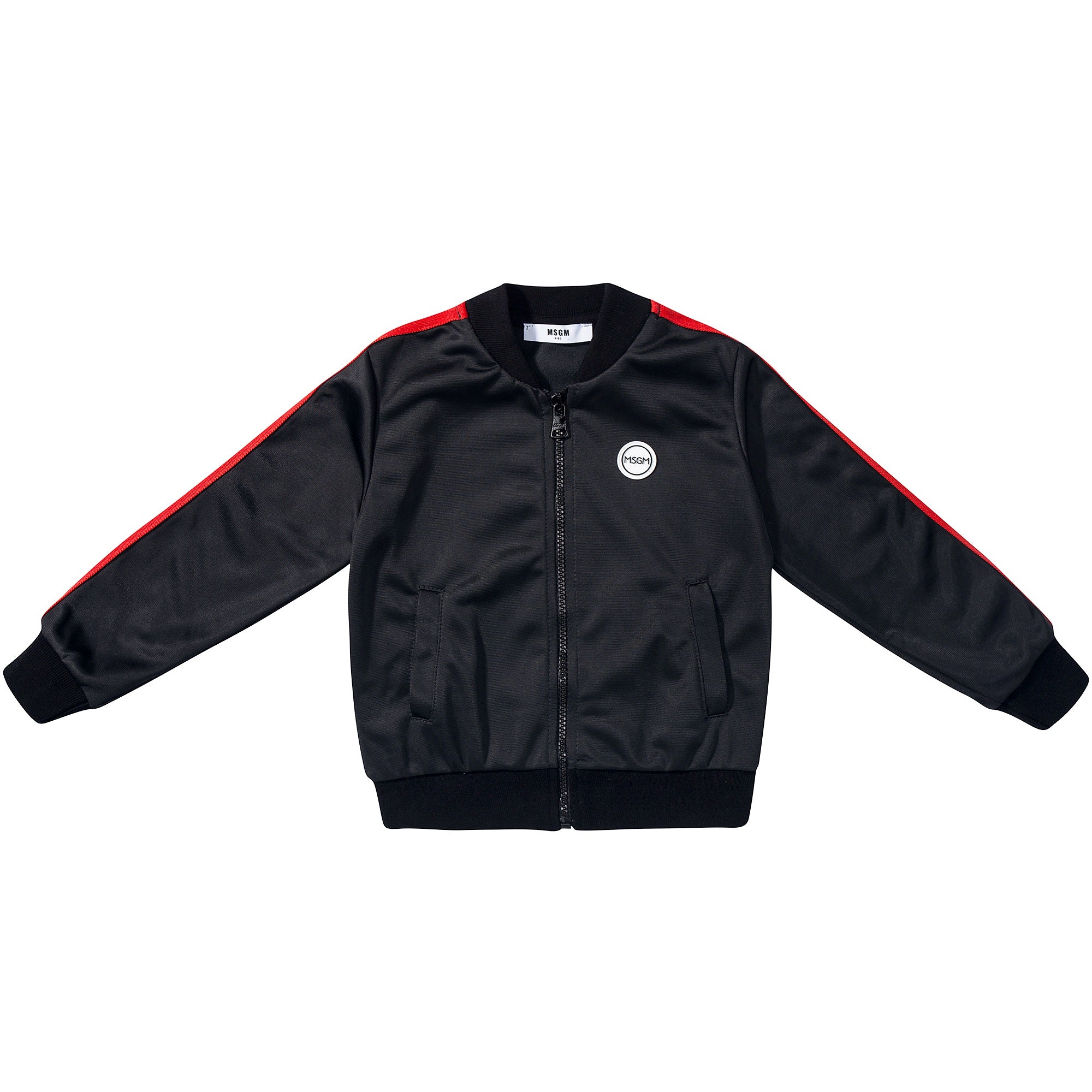 Girls Black Logo Triacetat Unisex Jacket