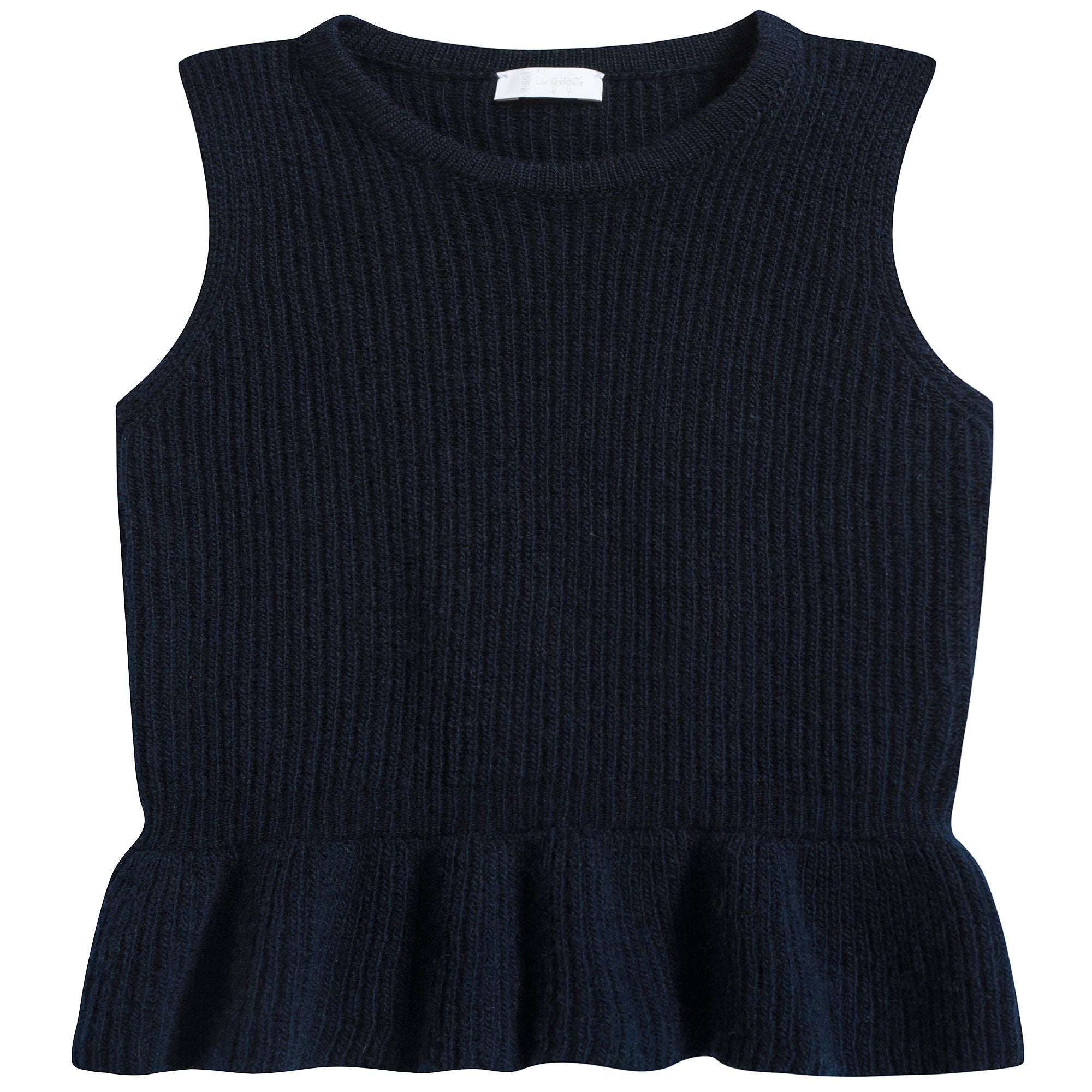 Girls Navy Blue Wool Gilet