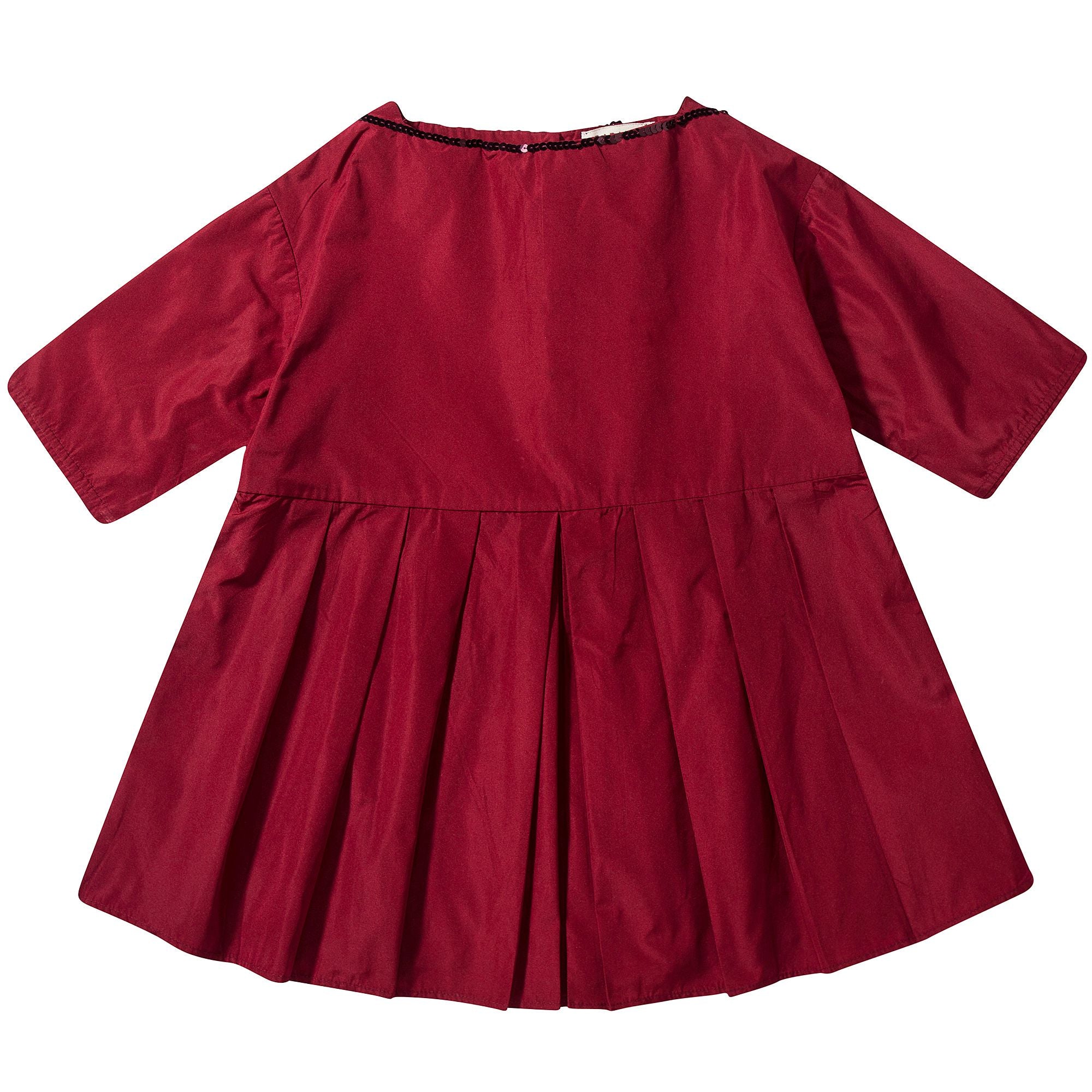 Girls Pompeian Red Woven Party Dress