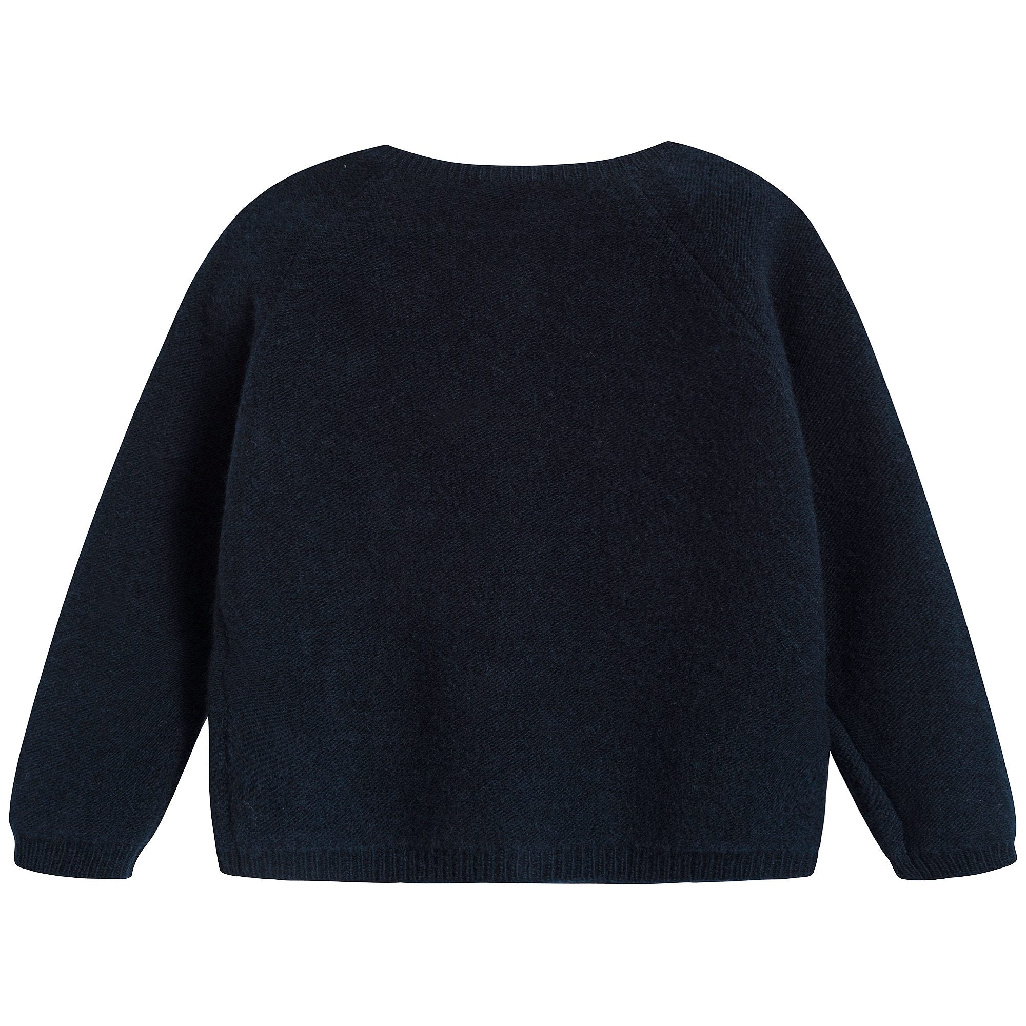 Girls Navy Blue Wool Cardigan