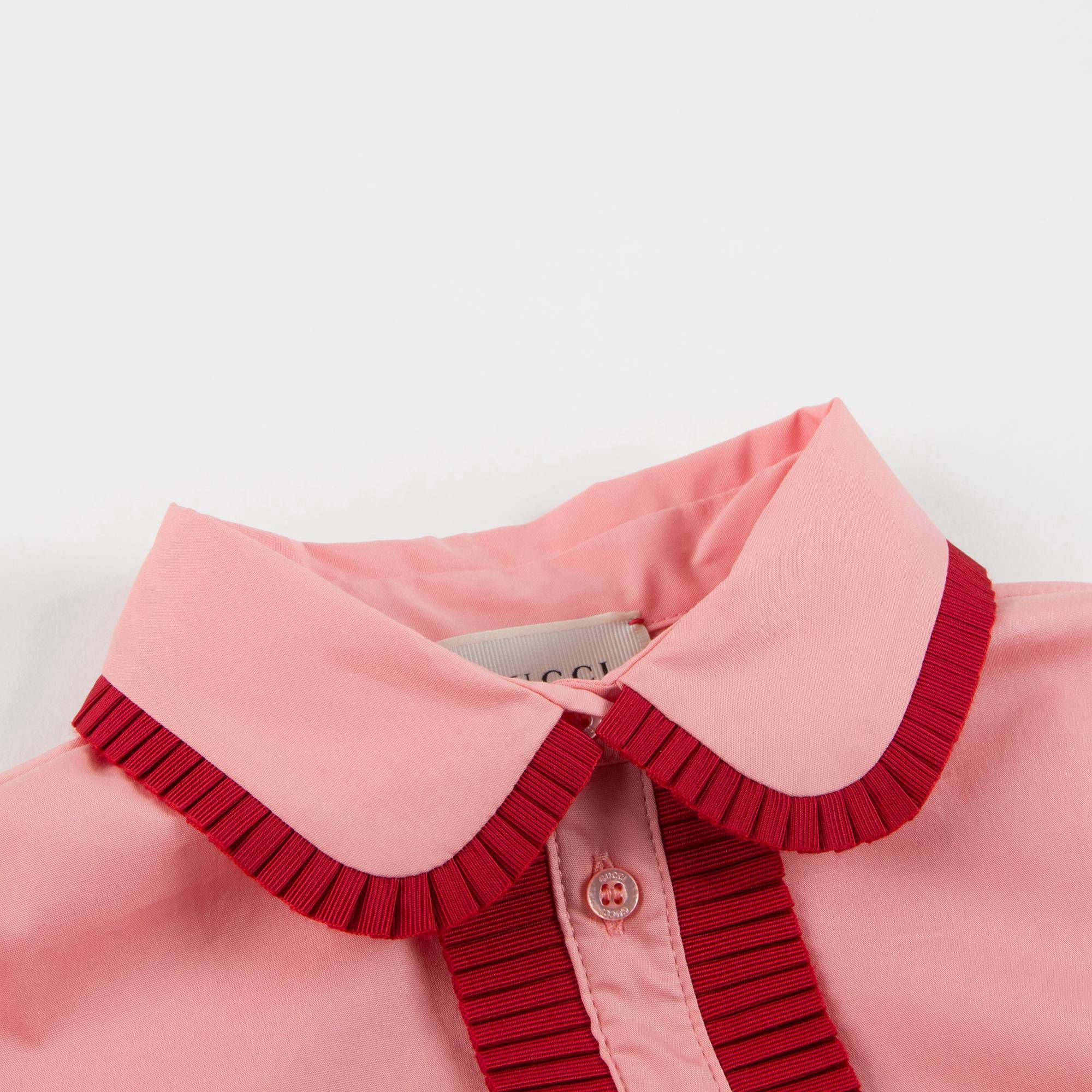 Girls Pink Cotton Frill Dress