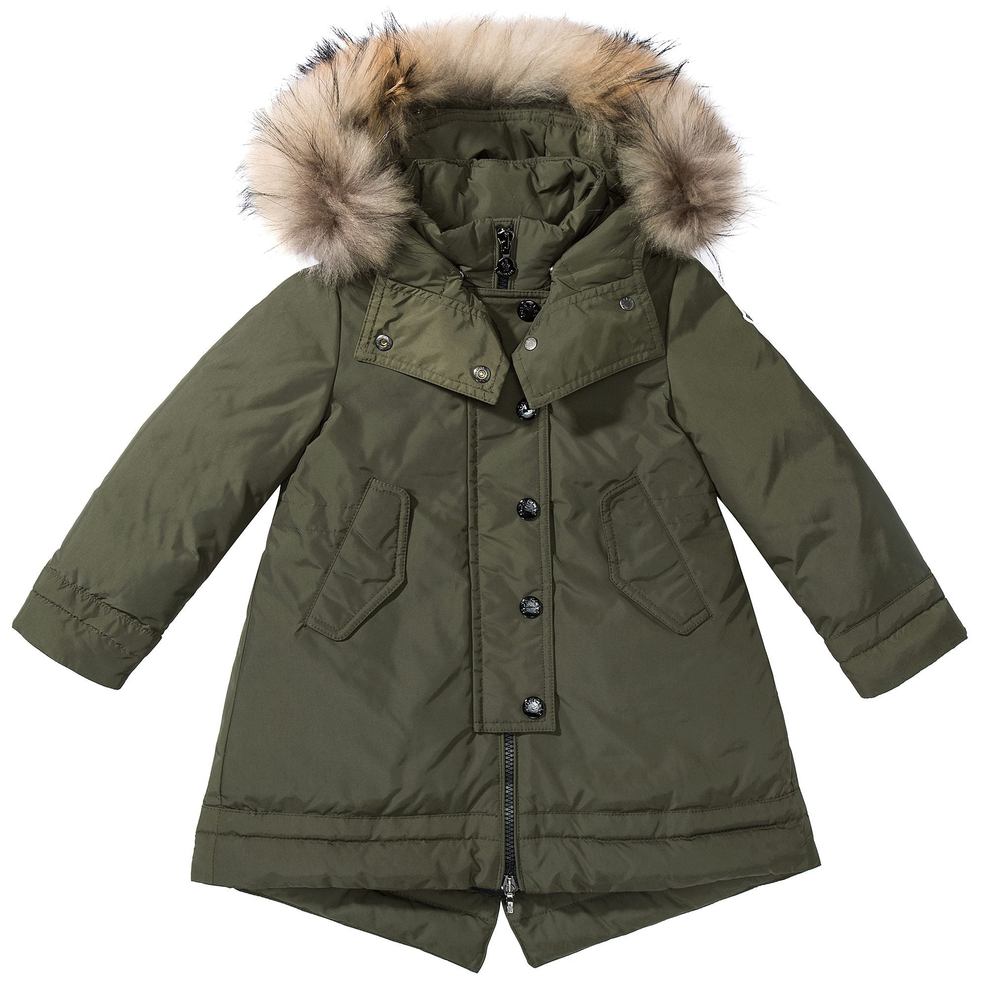 Girls Army Green "Yolande" Coat