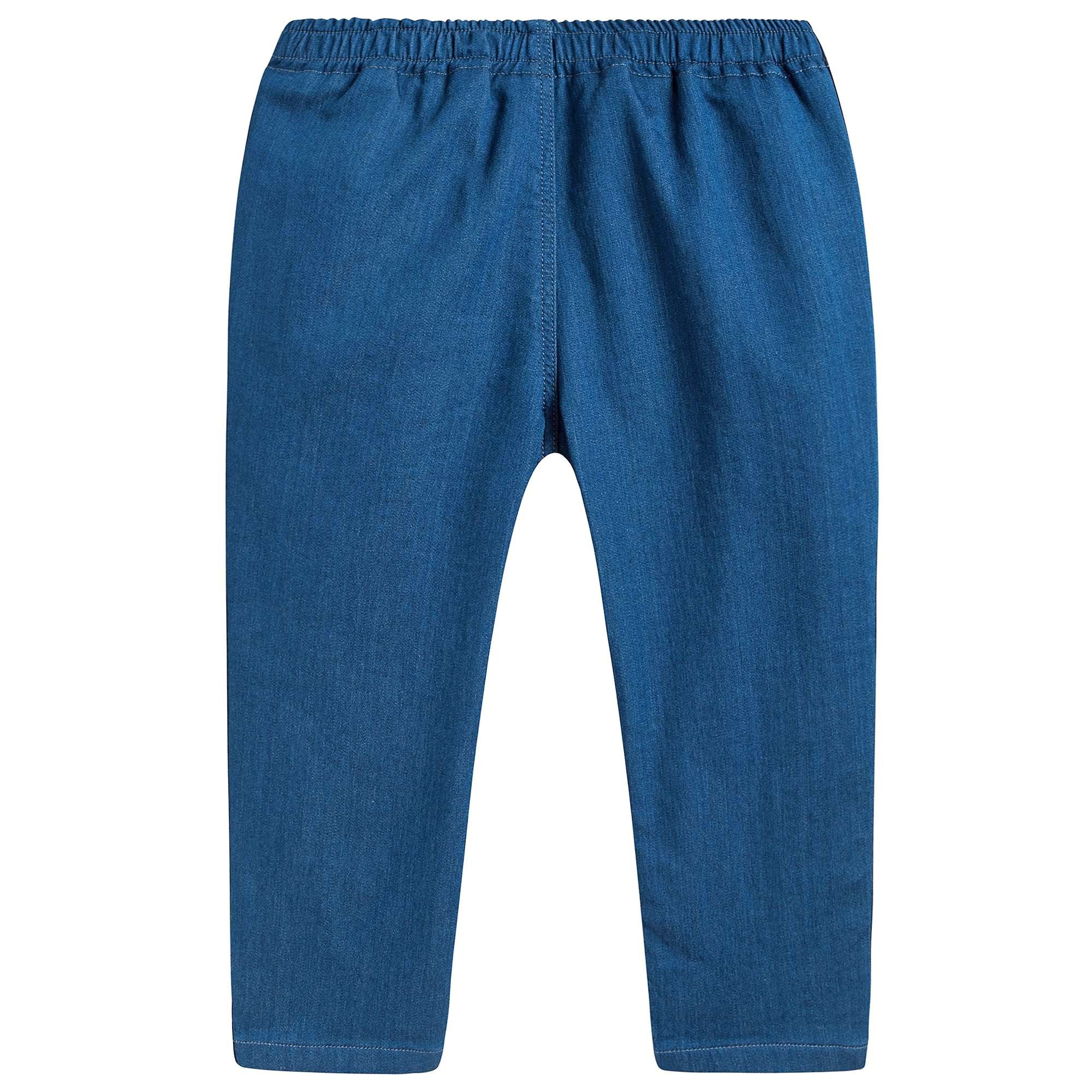 Baby Blue Denim Jeans with Gucci Trim