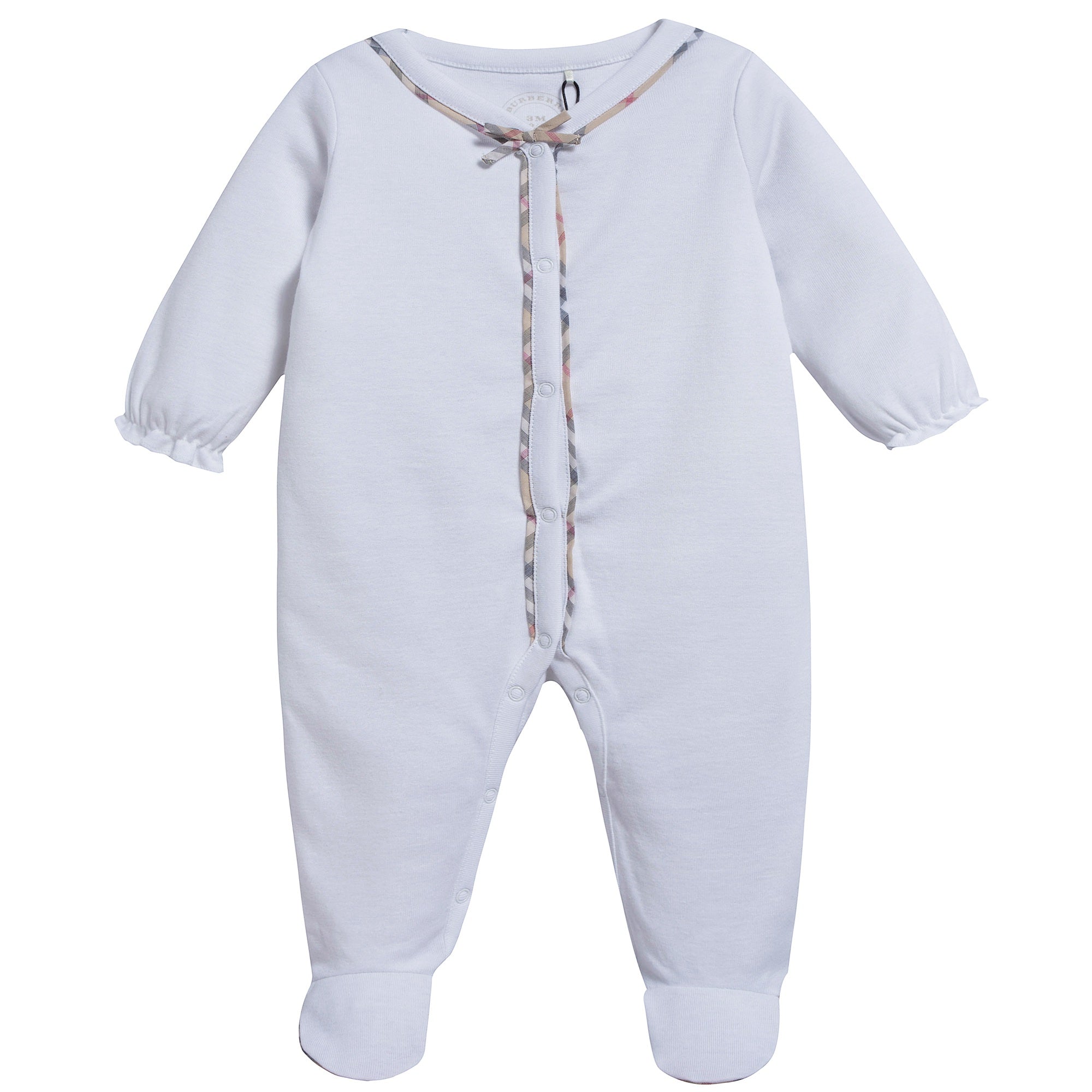 Baby White Cotton Babysuit Sets