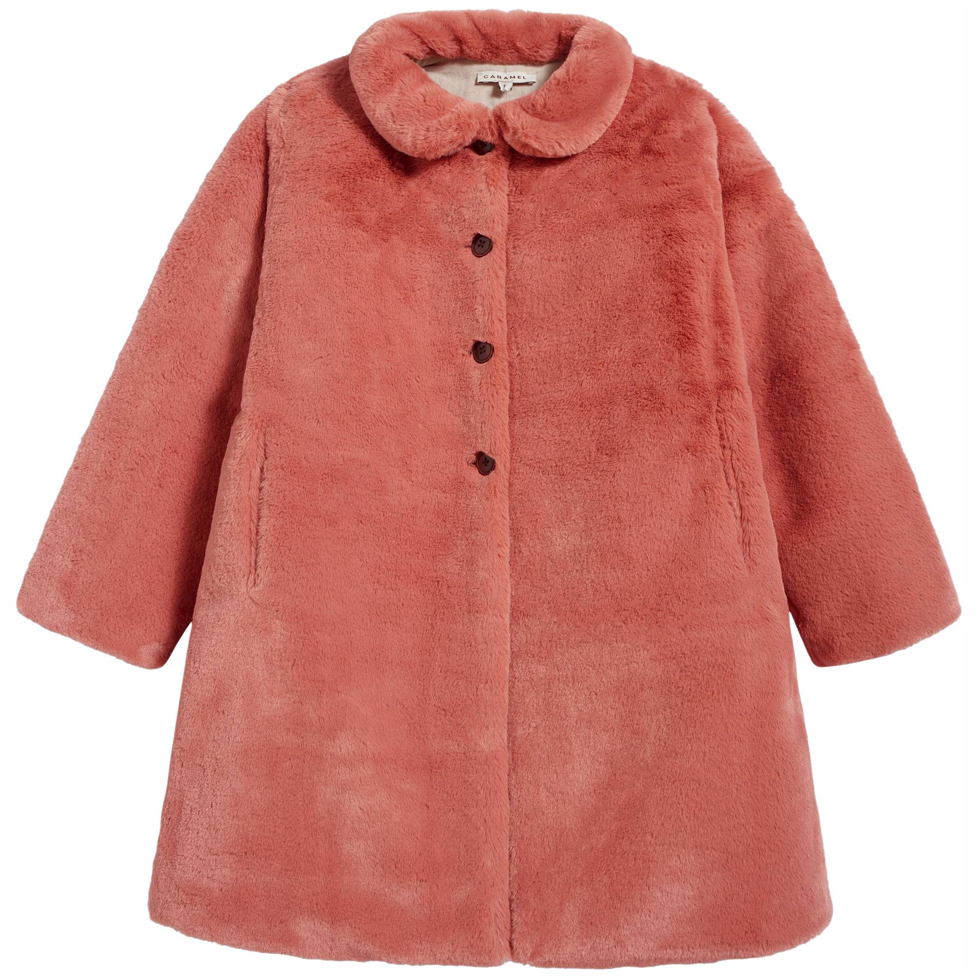 Girls Pink Pocket Coat