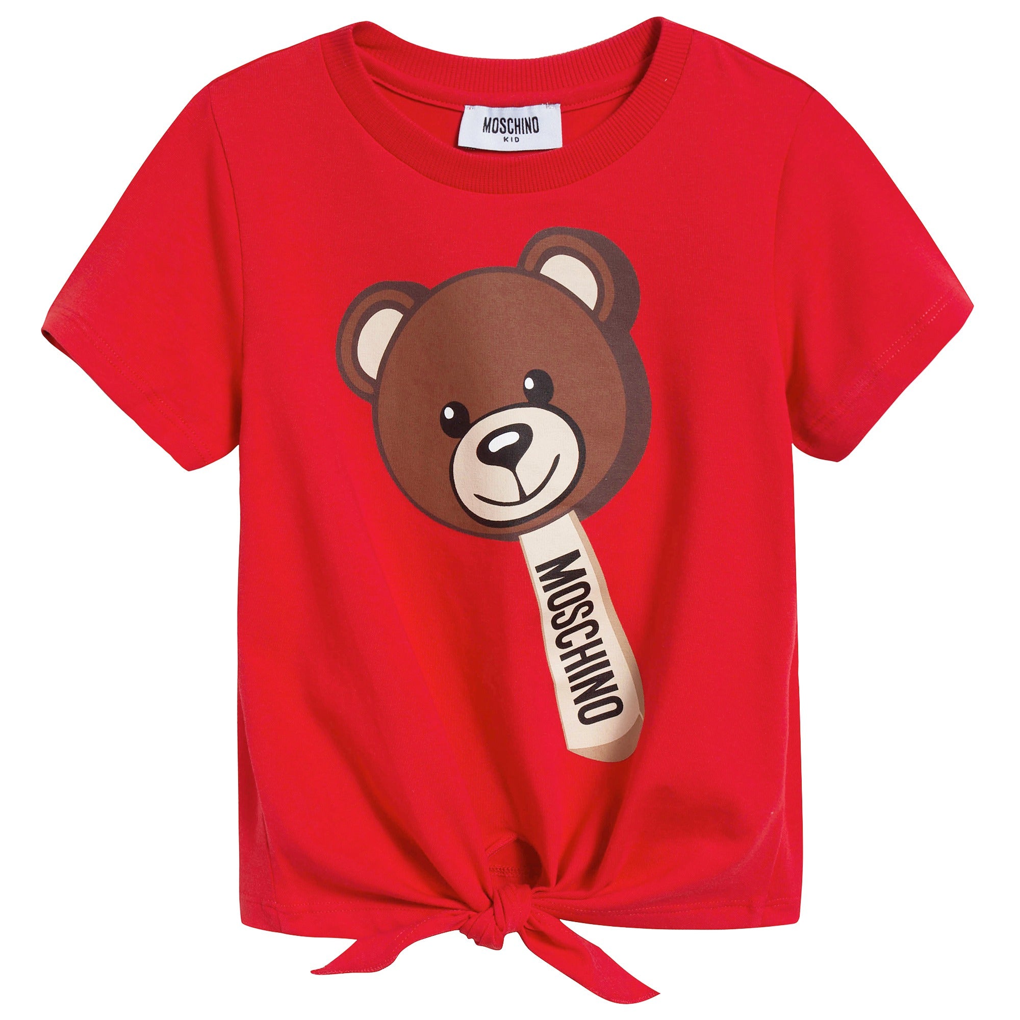 Girls Poppy Red Cotton T-shirt