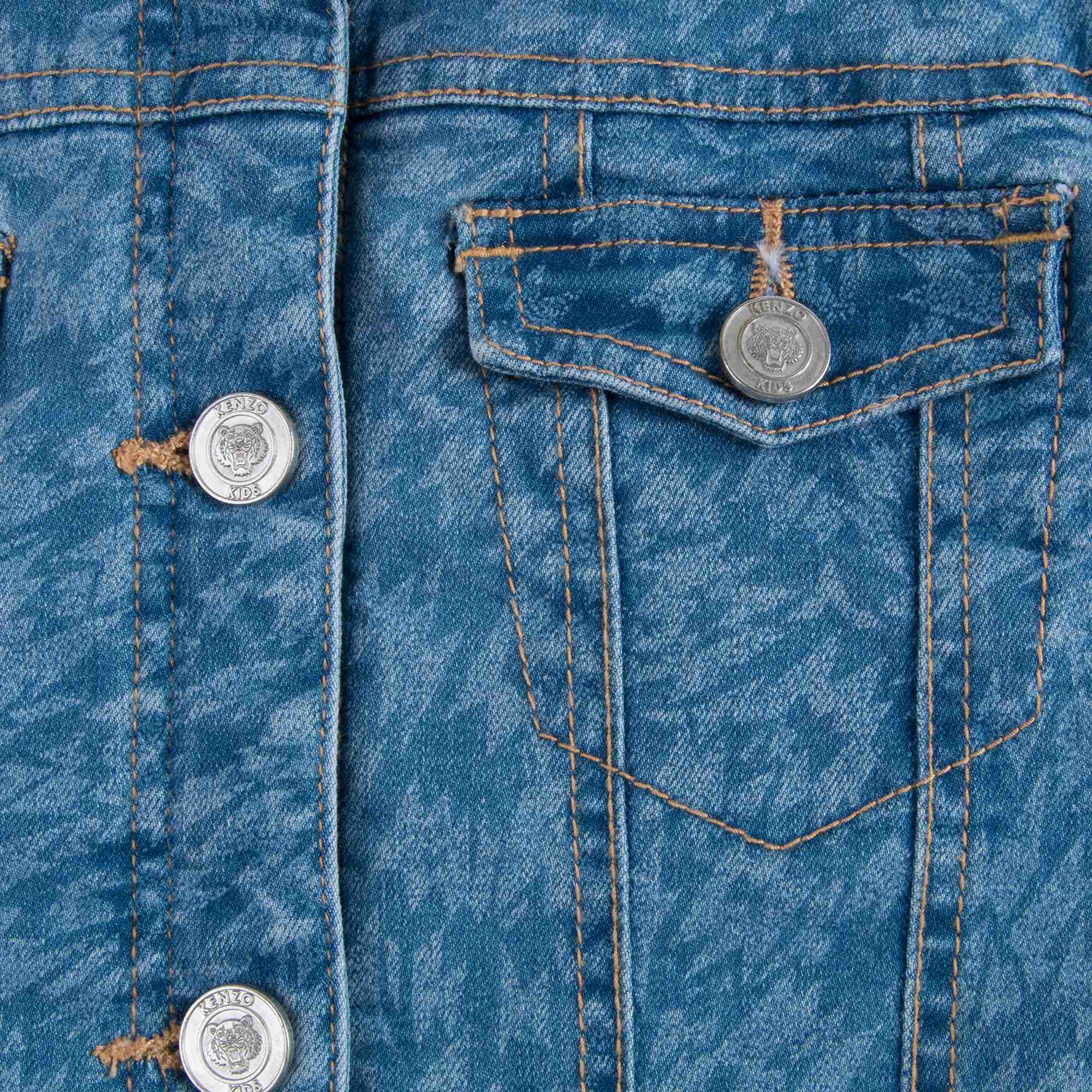 Girls Denim Blue Coat
