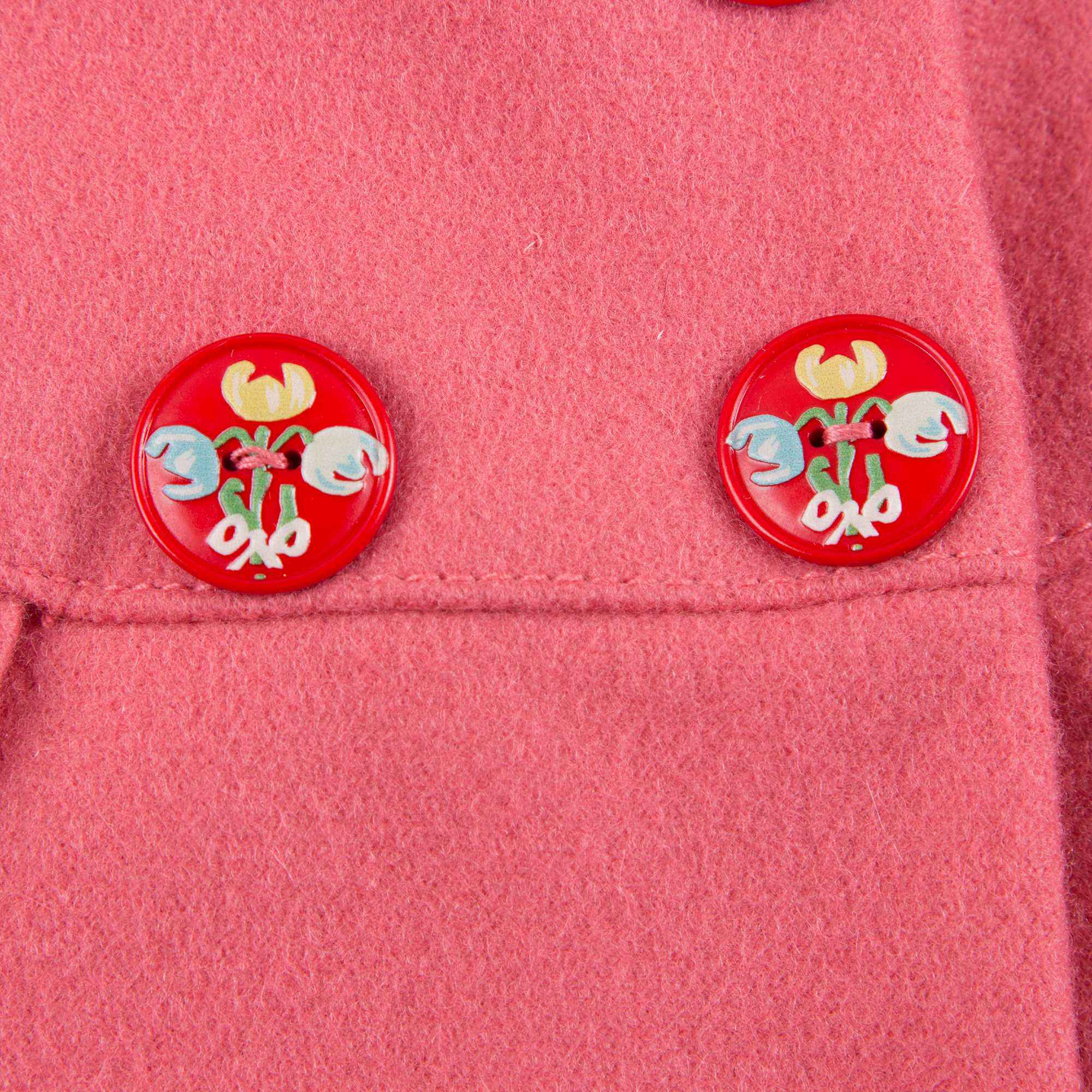 Baby Girls Pink Wool Cape