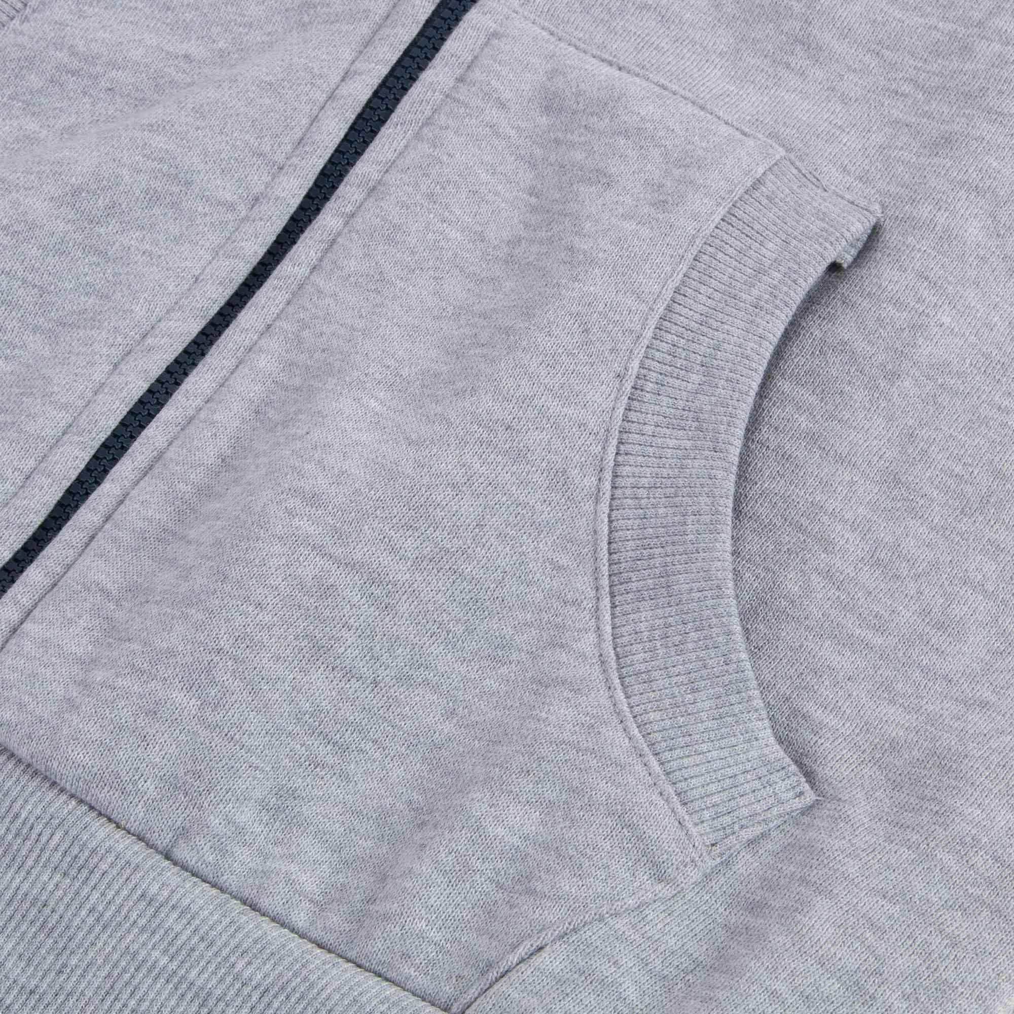 Girls Marl Grey & Red Cotton Cradigan