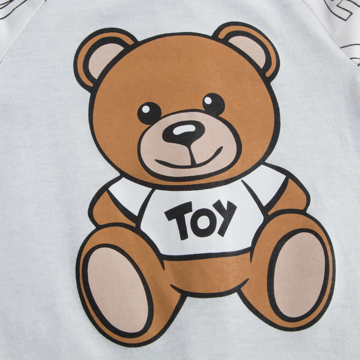 Ensemble 3 pièces de grenouillère bébé imprimée jouet blanc et gris