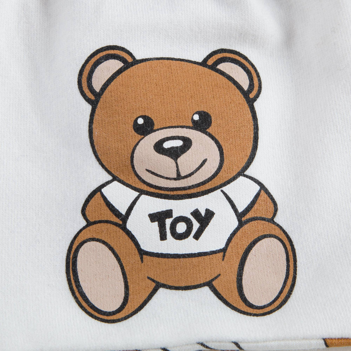 Ensemble 3 pièces de grenouillère bébé imprimée jouet blanc et gris