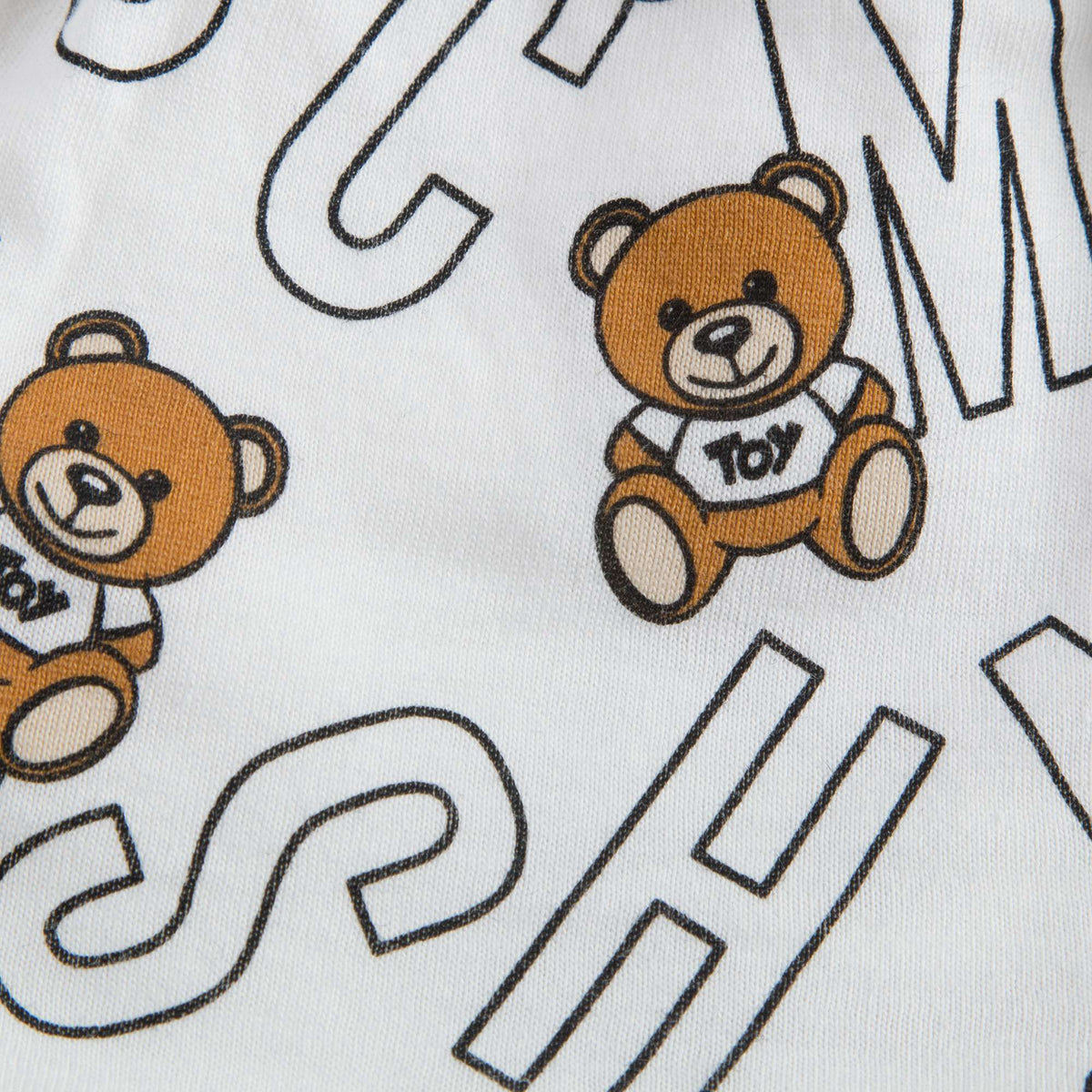 Ensemble 3 pièces de grenouillère bébé imprimée jouet blanc et gris