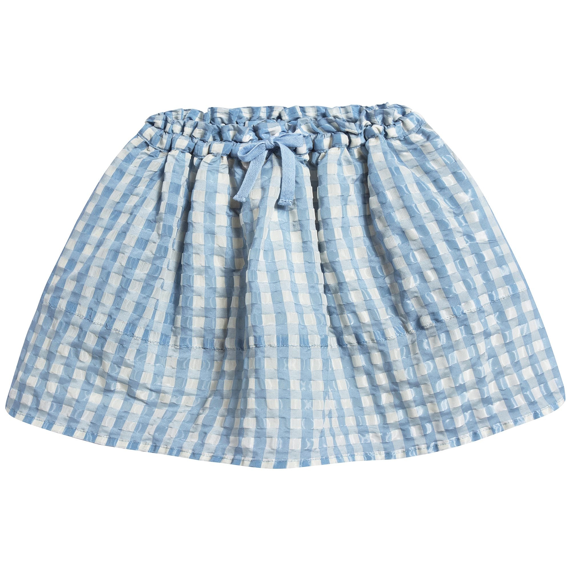 Girls Pale Blue Woven Skirt