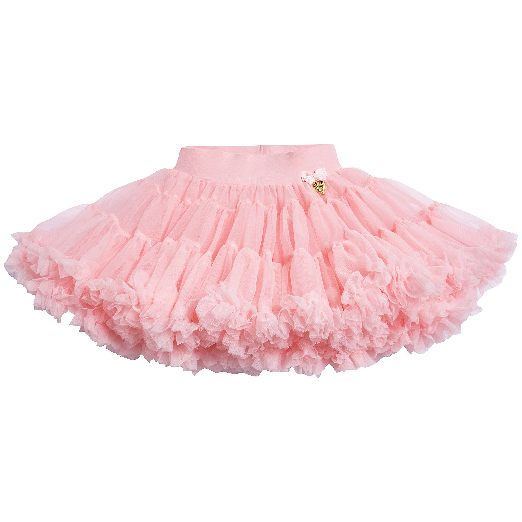 Girls Rose Pink Nylon Knitted Skirt