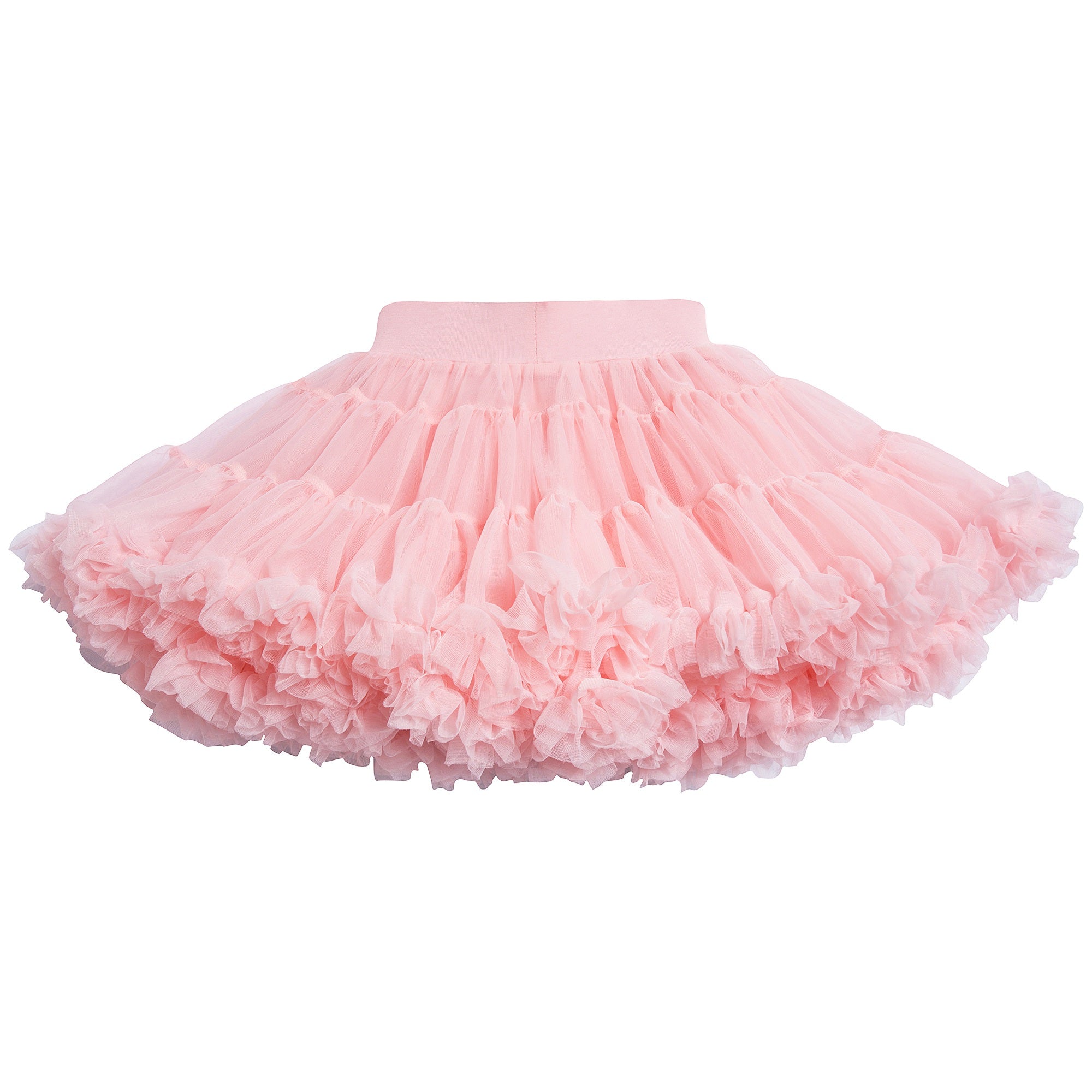 Girls Rose Pink Nylon Knitted Skirt
