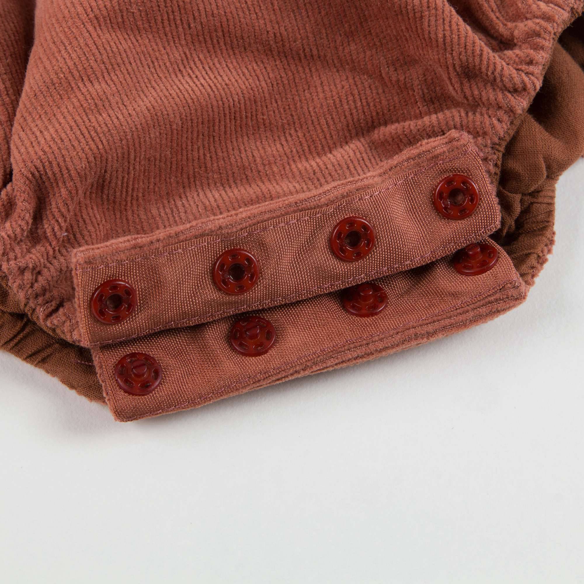 Baby Rust Red Cotton Overalls