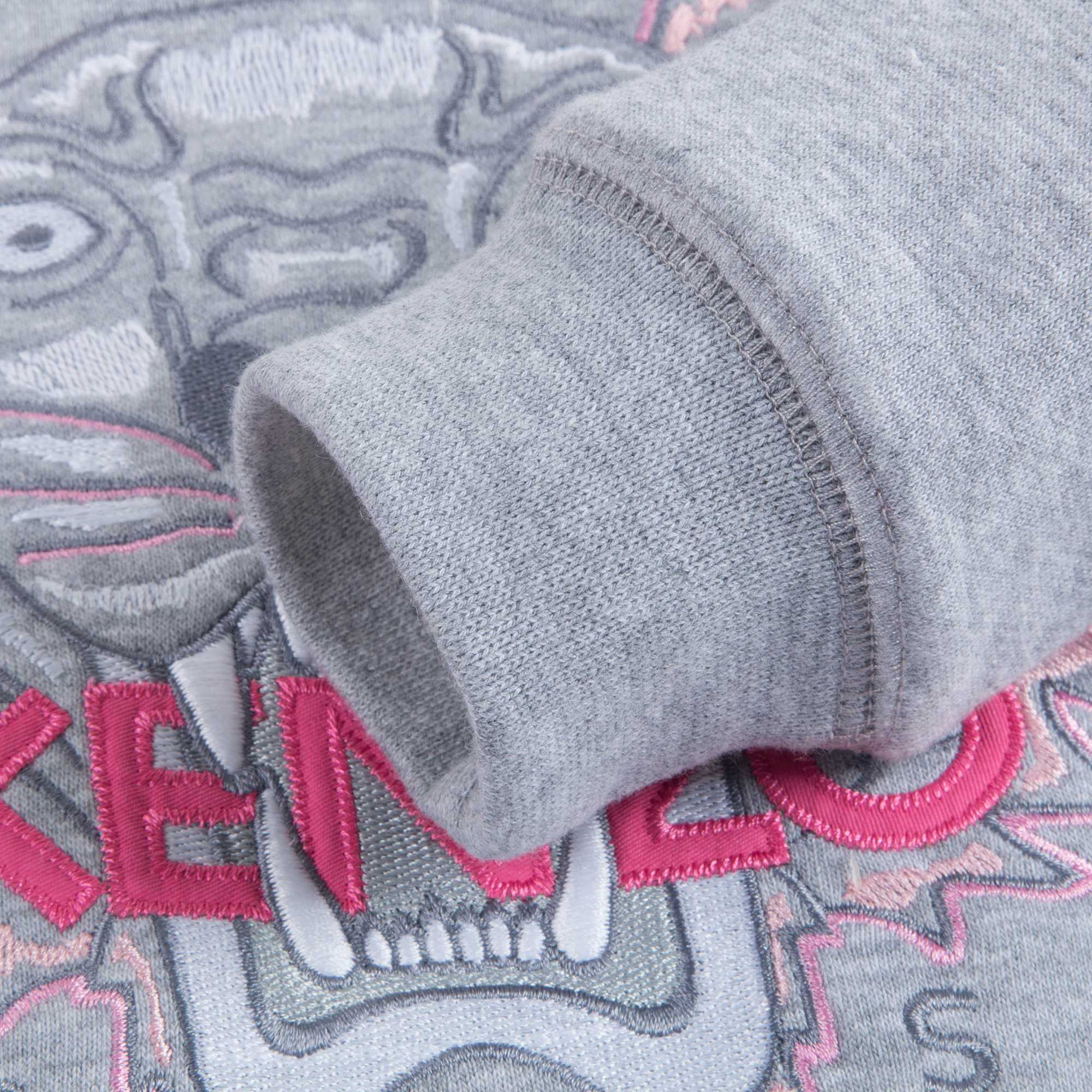 Girls Marl Grey Tiger Logo Sweatshirt