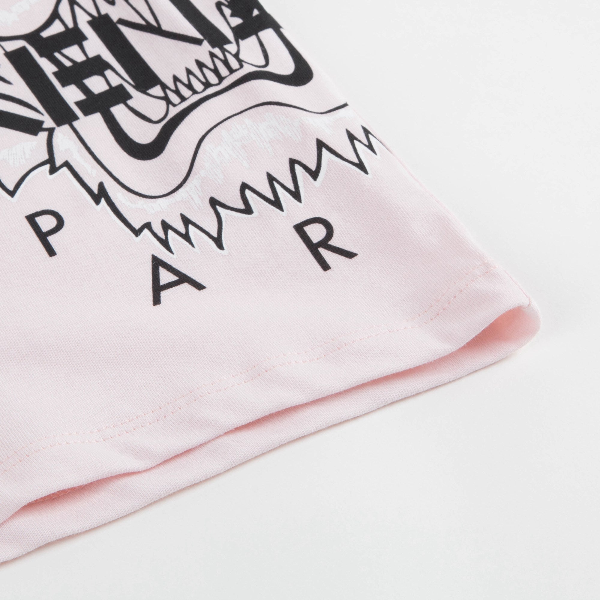 Girls Light Pink Logo Cotton T-shirt