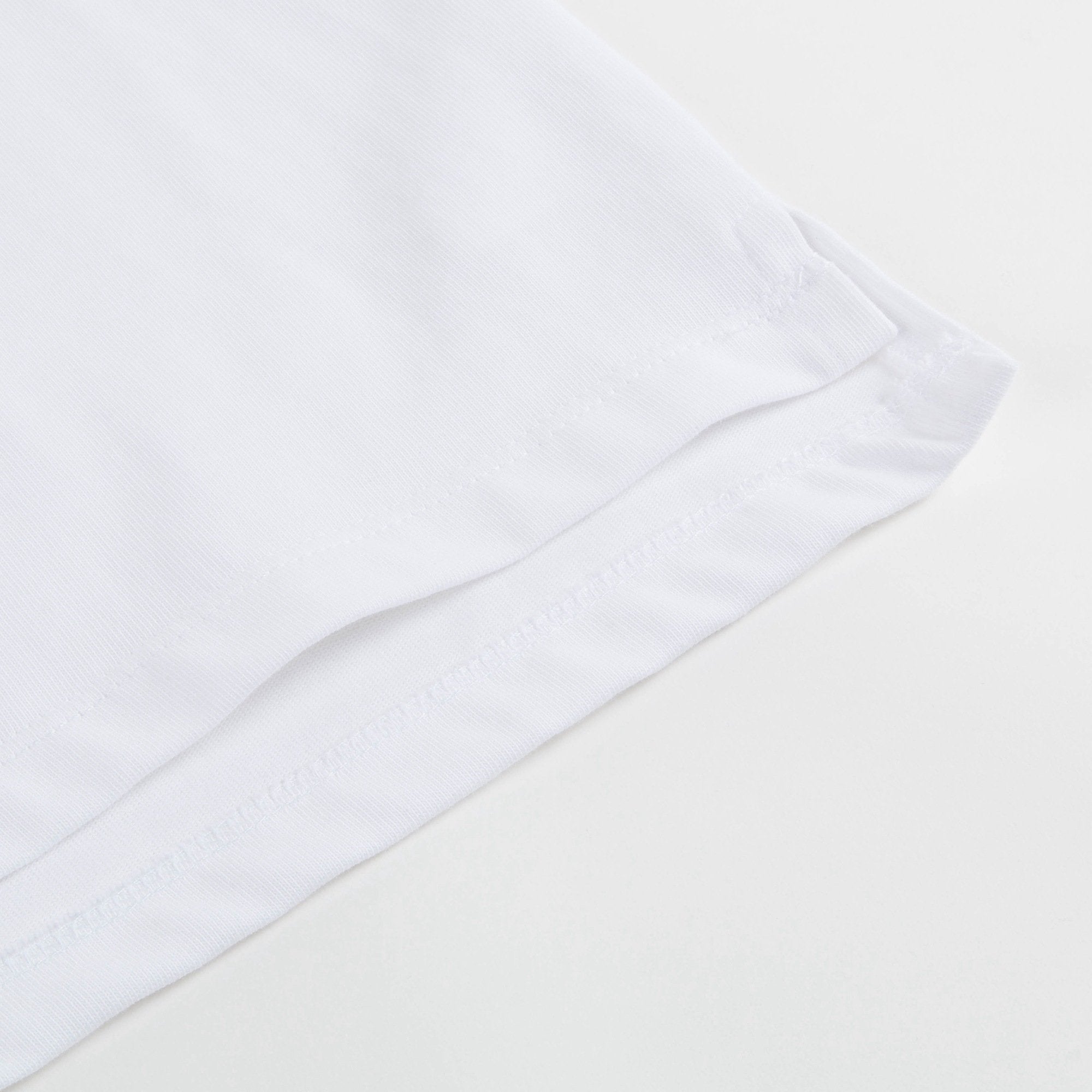 Girls Optical White Cotton T-shirt