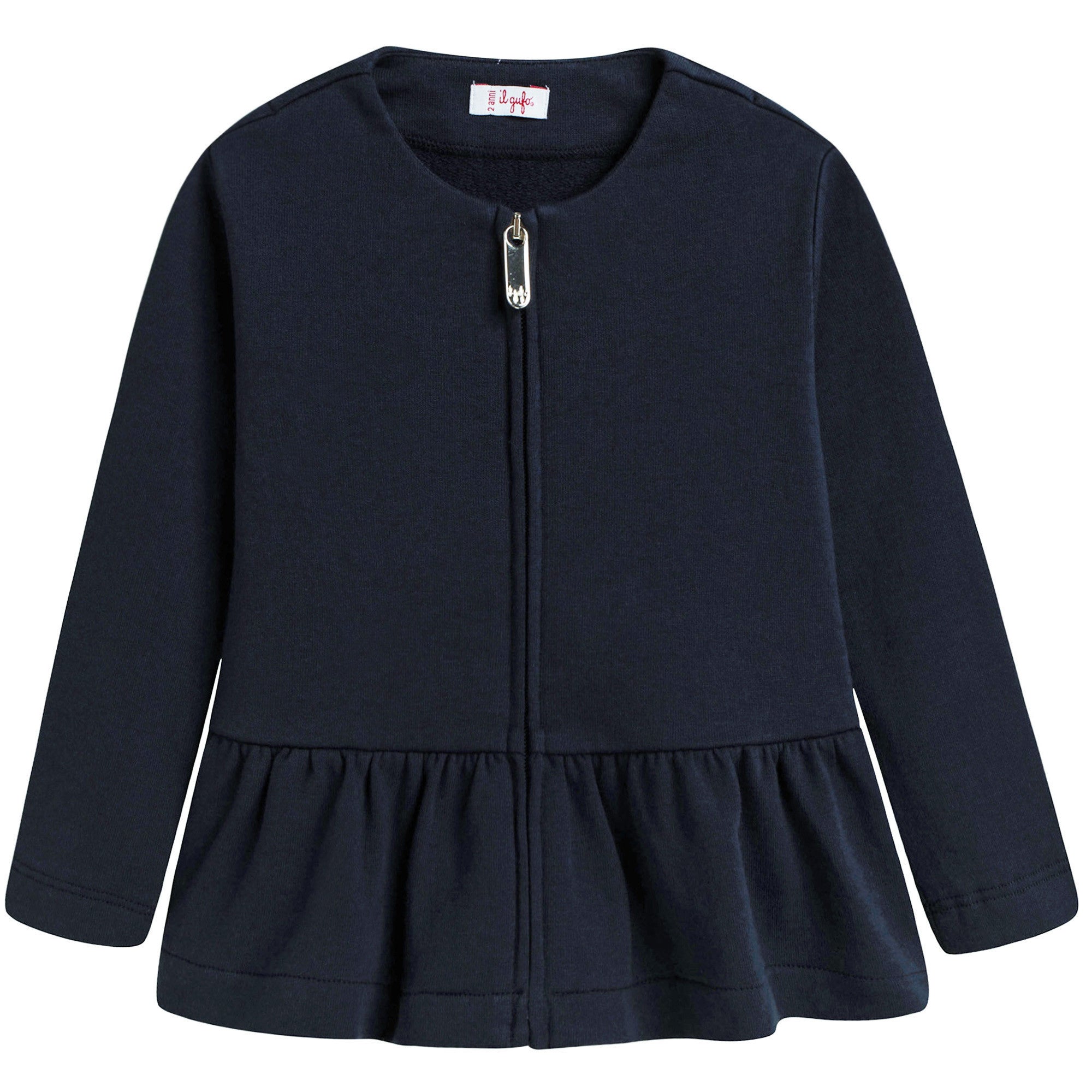 Girls Dark Blue Jersey Jacket