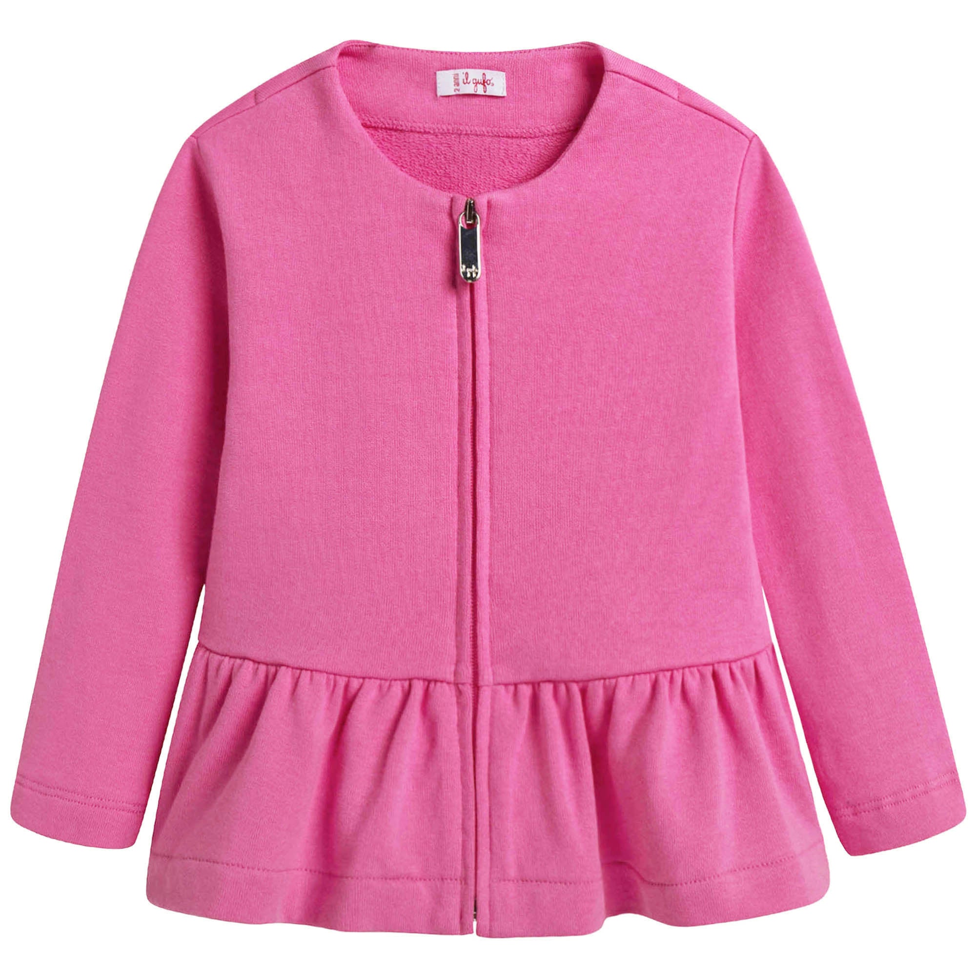 Girls Dark Pink Jersey Jacket