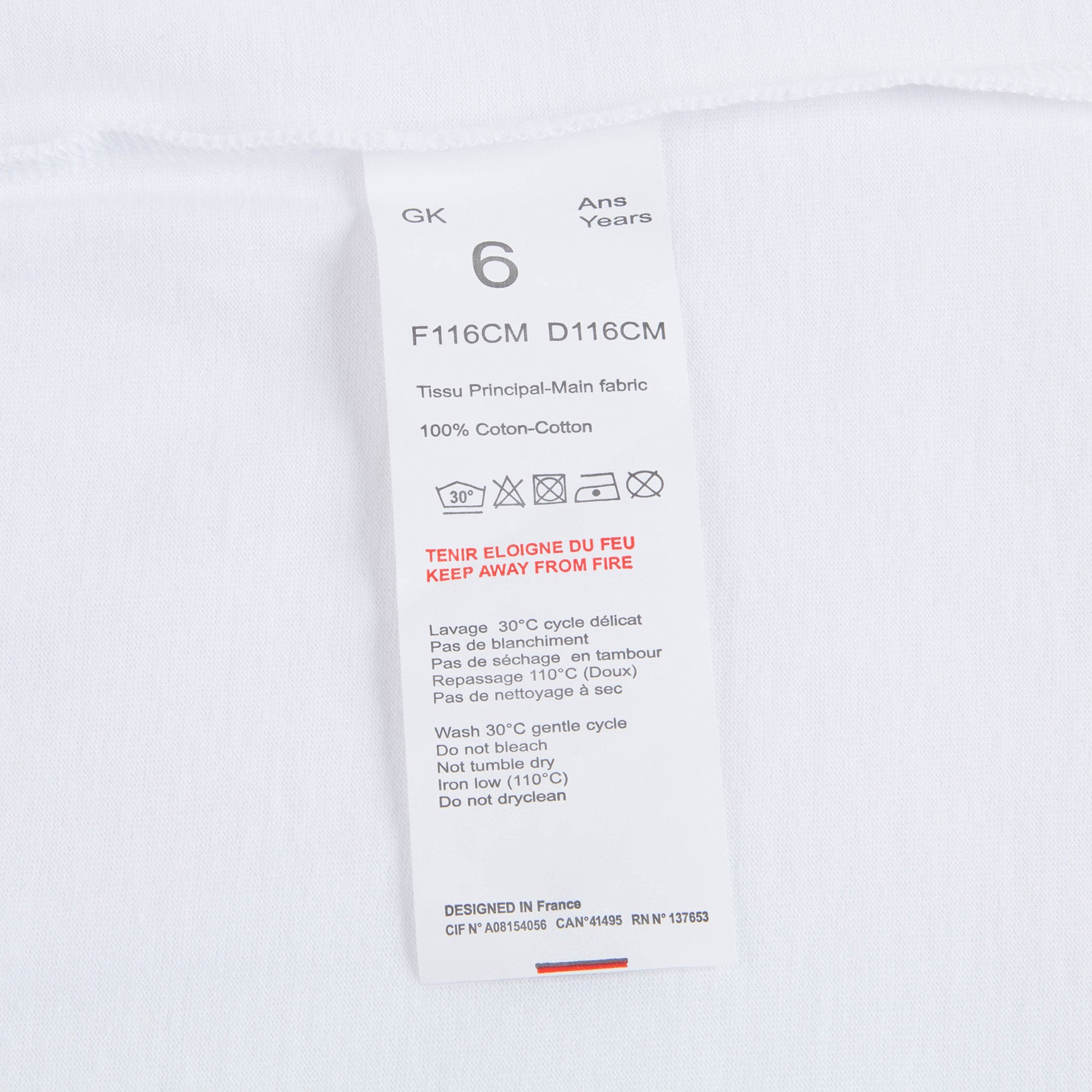 Girls White Logo Cotton T-shirt