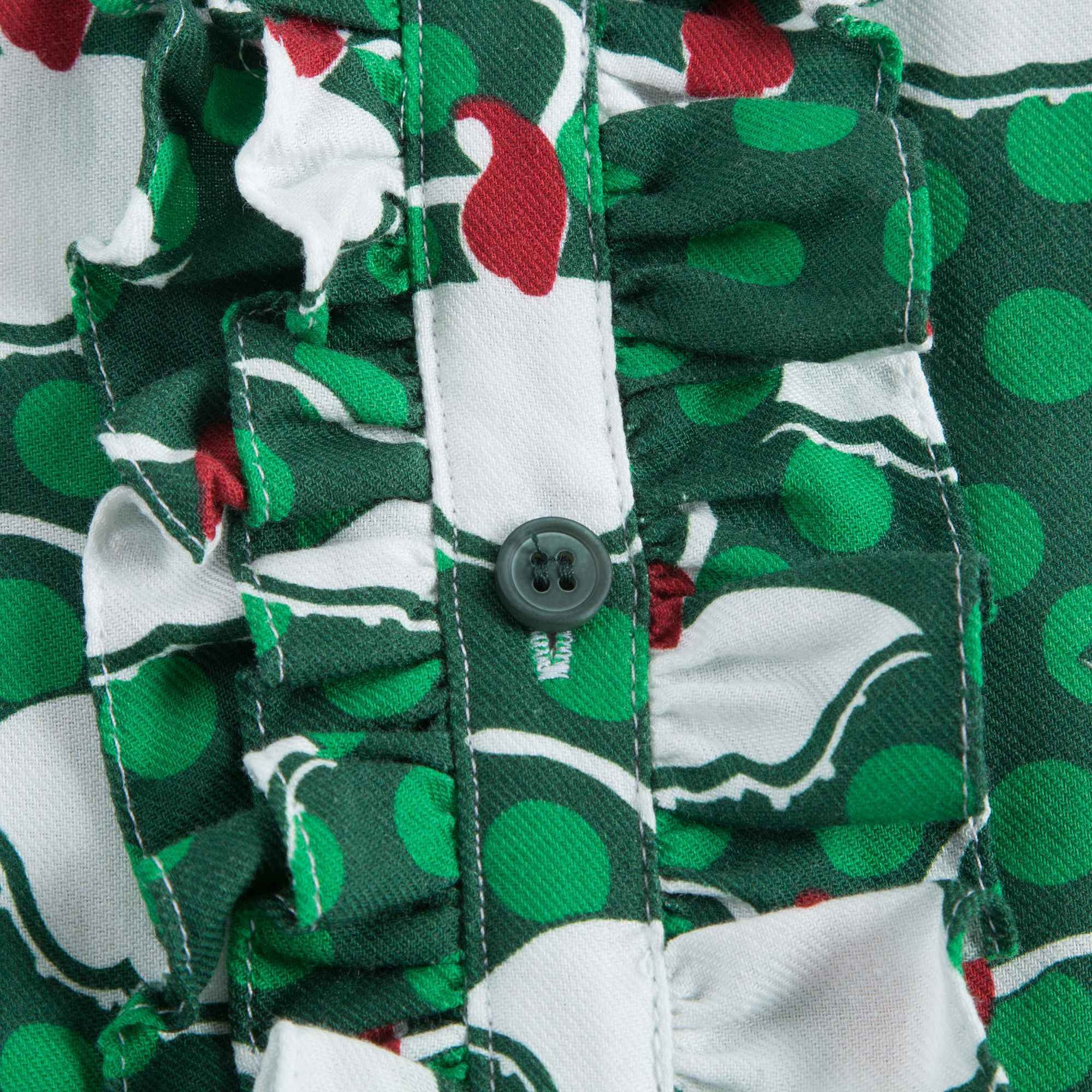 Girls Green Dancer Printed Dress