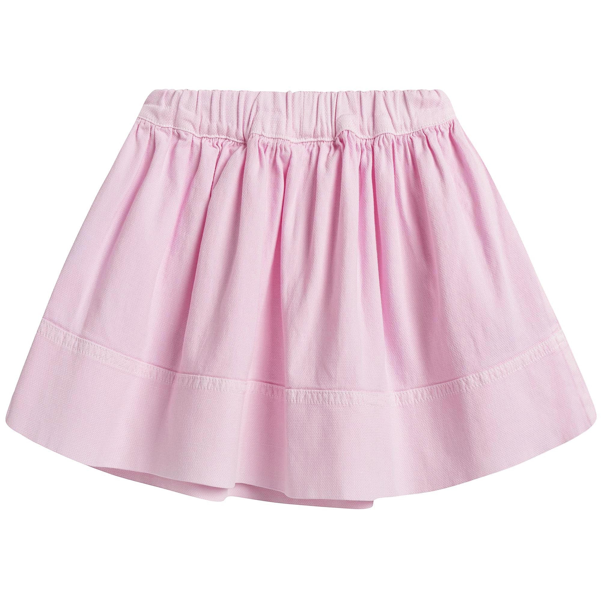 Girls Pink Cotton Skirt