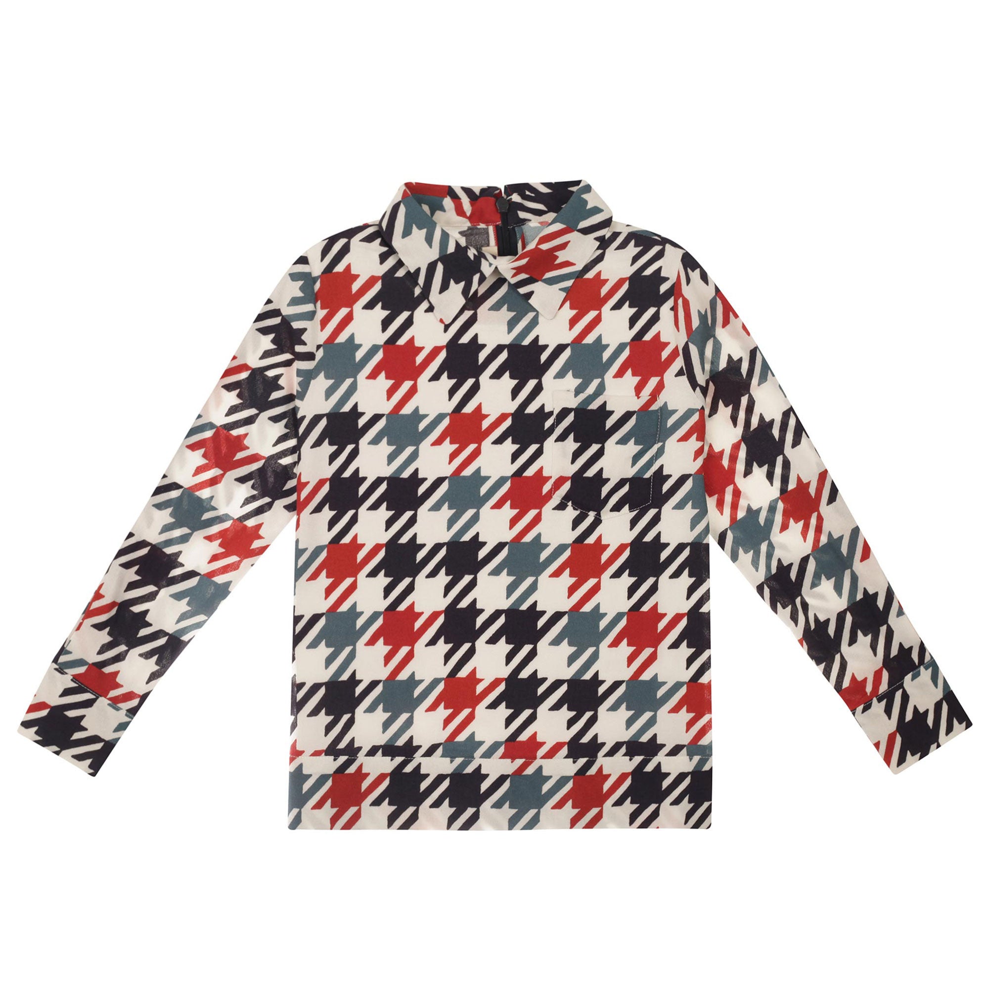 Girls Multicolor Striped Trims Viscose Shirts - CÉMAROSE | Children's Fashion Store - 1