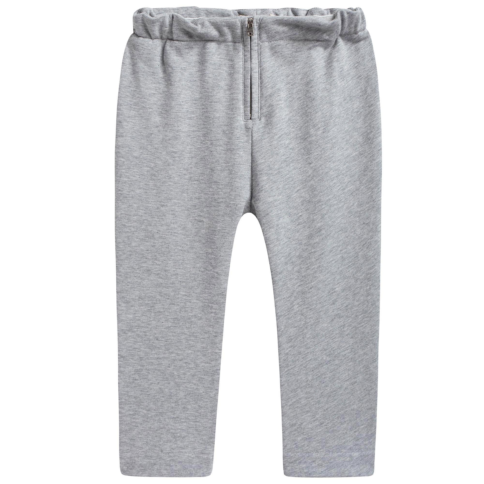 Girls Grey Cotton Trousers