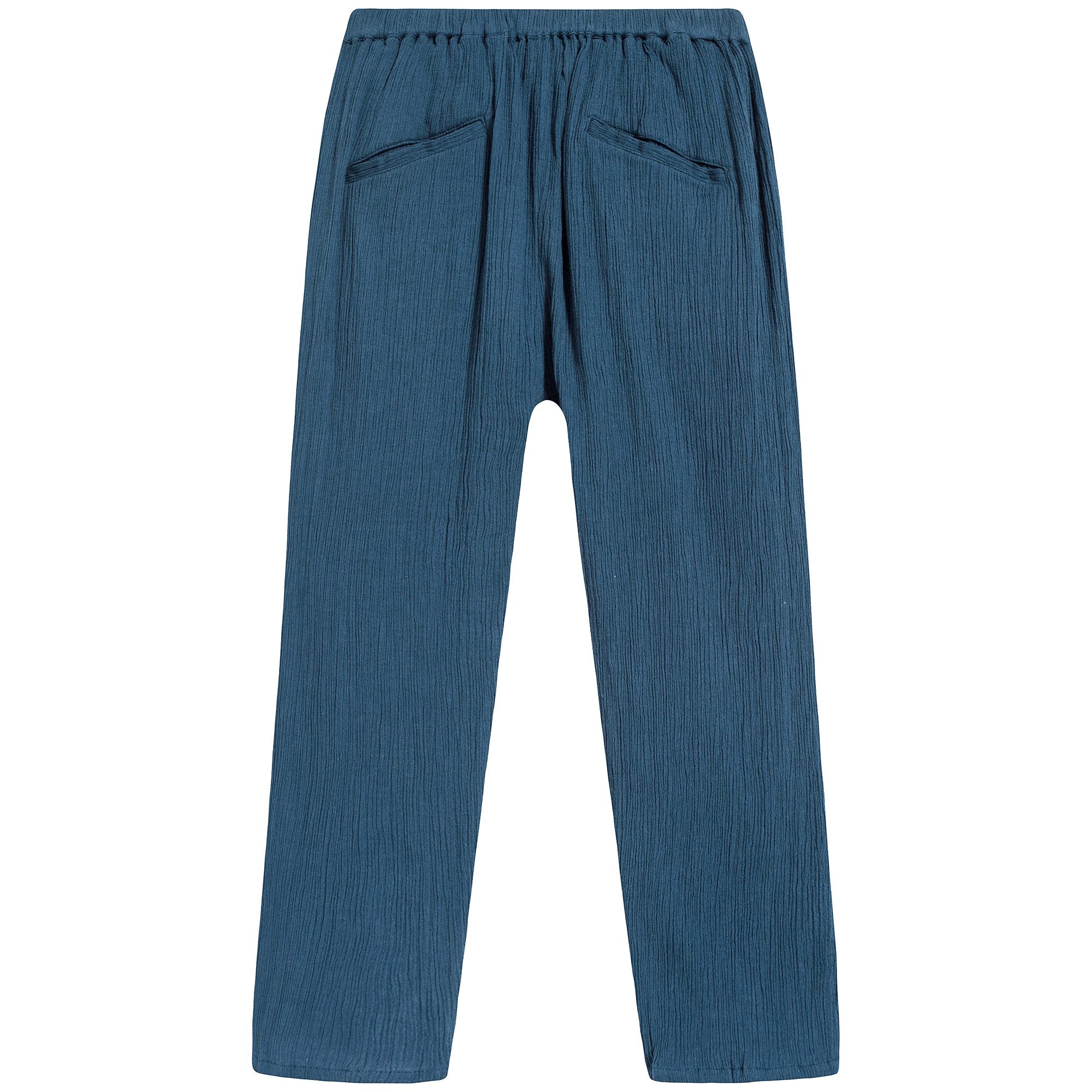 Girls Navy Cotton Trousers