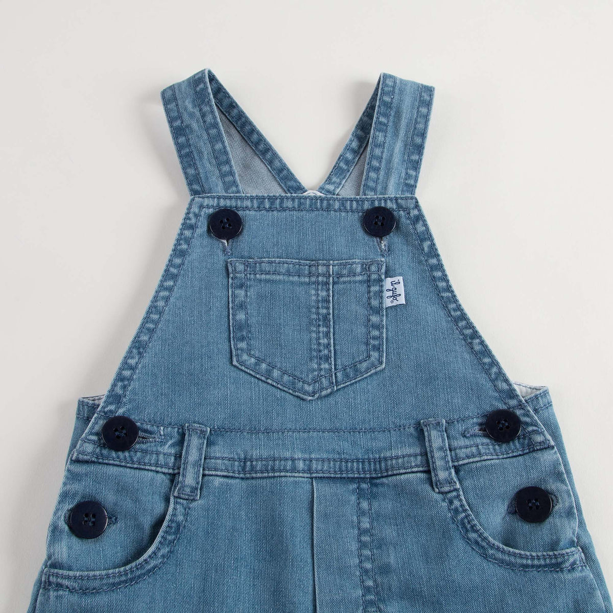 Baby Girls Blue Dungarees - CÉMAROSE | Children's Fashion Store - 3