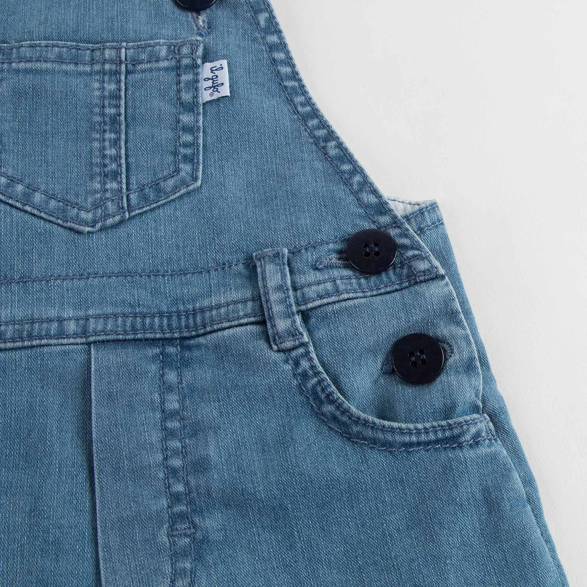 Baby Girls Blue Dungarees - CÉMAROSE | Children's Fashion Store - 6
