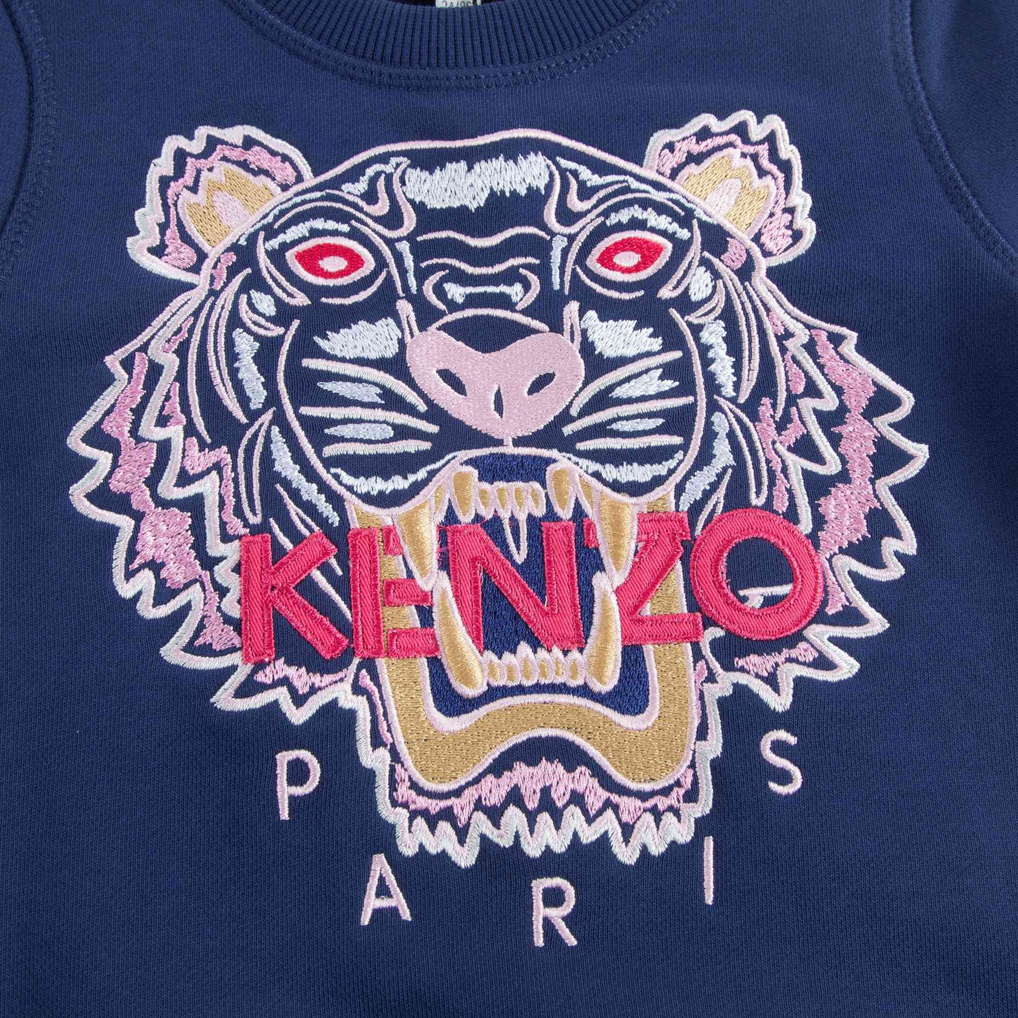 Girls Blue Tiger Sweatshirt