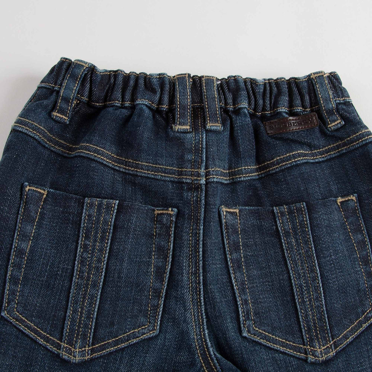 Baby Boys Blue Denim Jeans With Check Turn-Ups - CÉMAROSE | Children's Fashion Store - 7