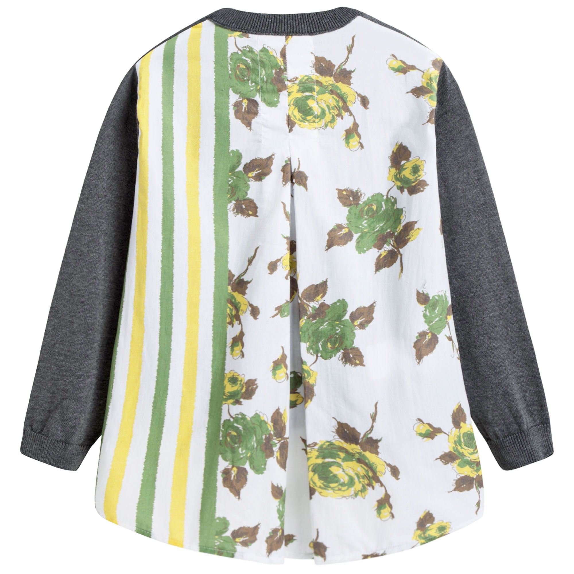 Girls Dark Grey Printed Pullover