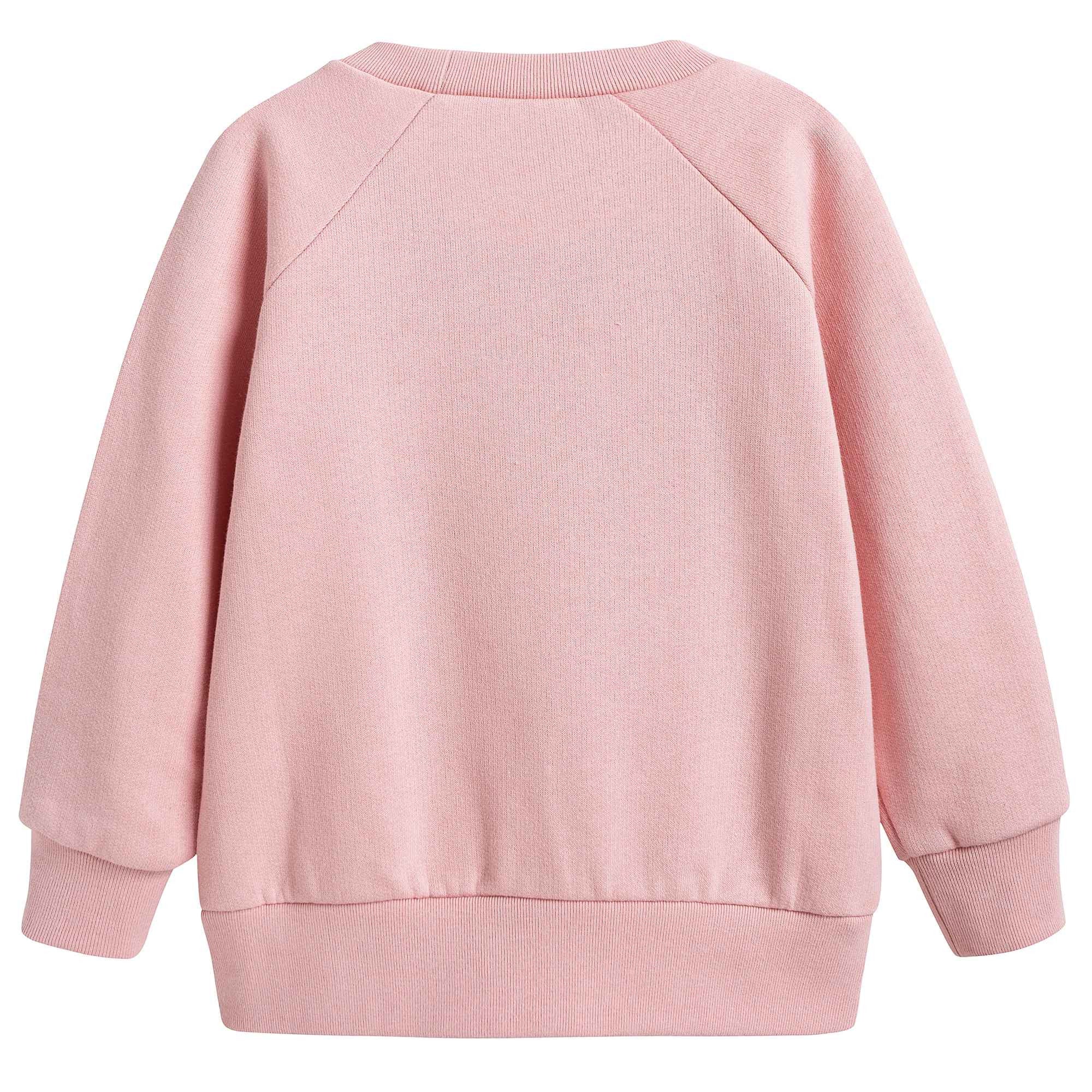 Girls Pink Cotton Sweatshirt