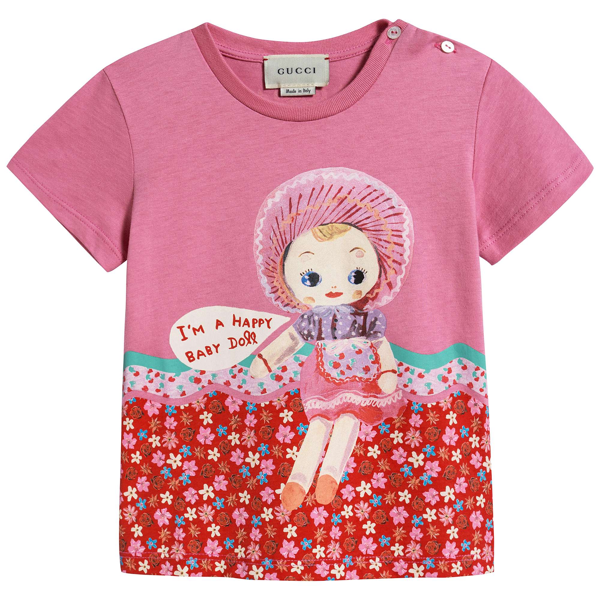 Baby Girls Pink Lady Cotton T-shirt