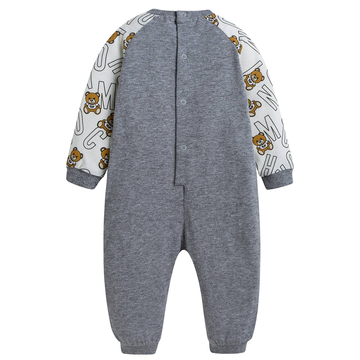 Ensemble 3 pièces de grenouillère bébé imprimée jouet blanc et gris