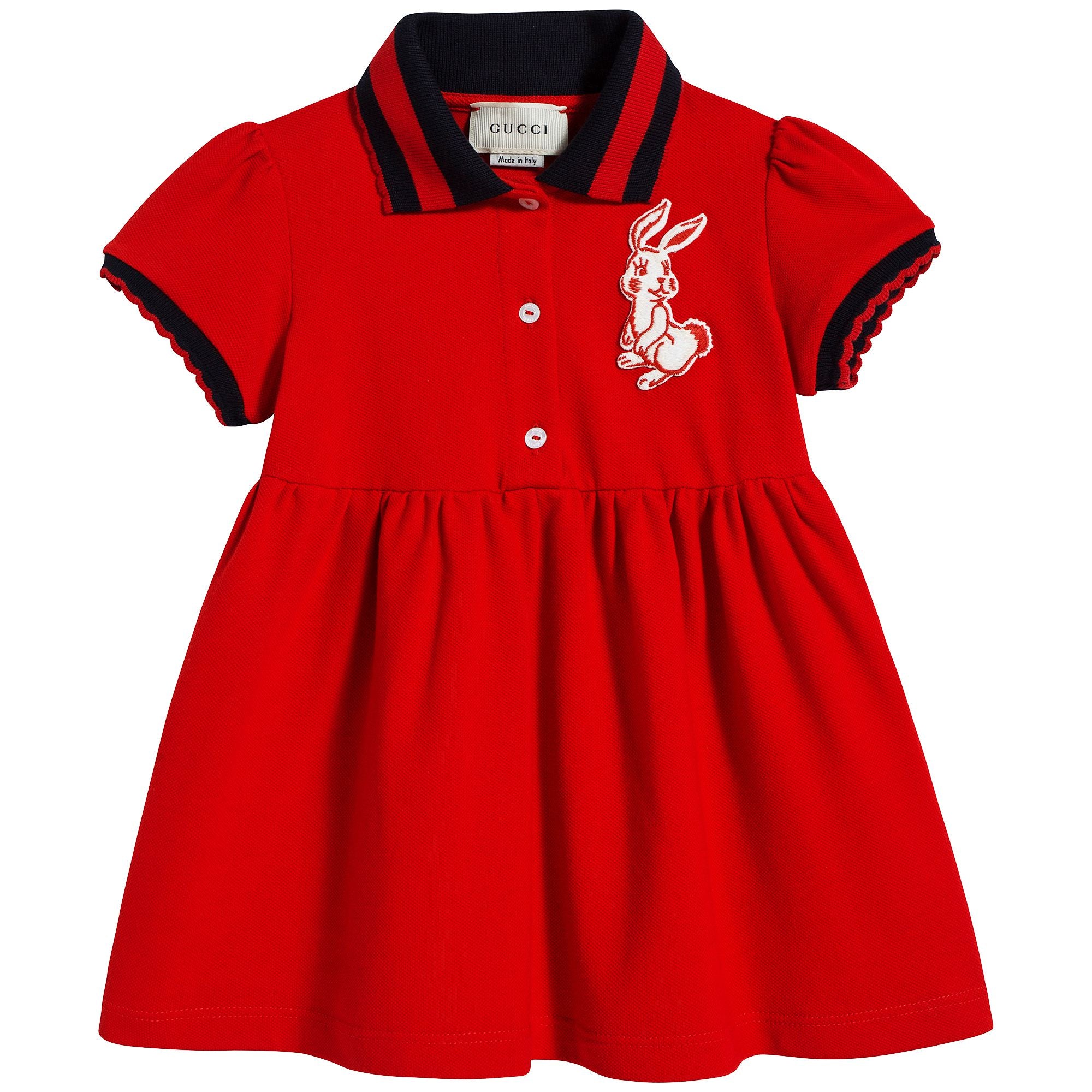 Baby Girls Red Cotton Dress